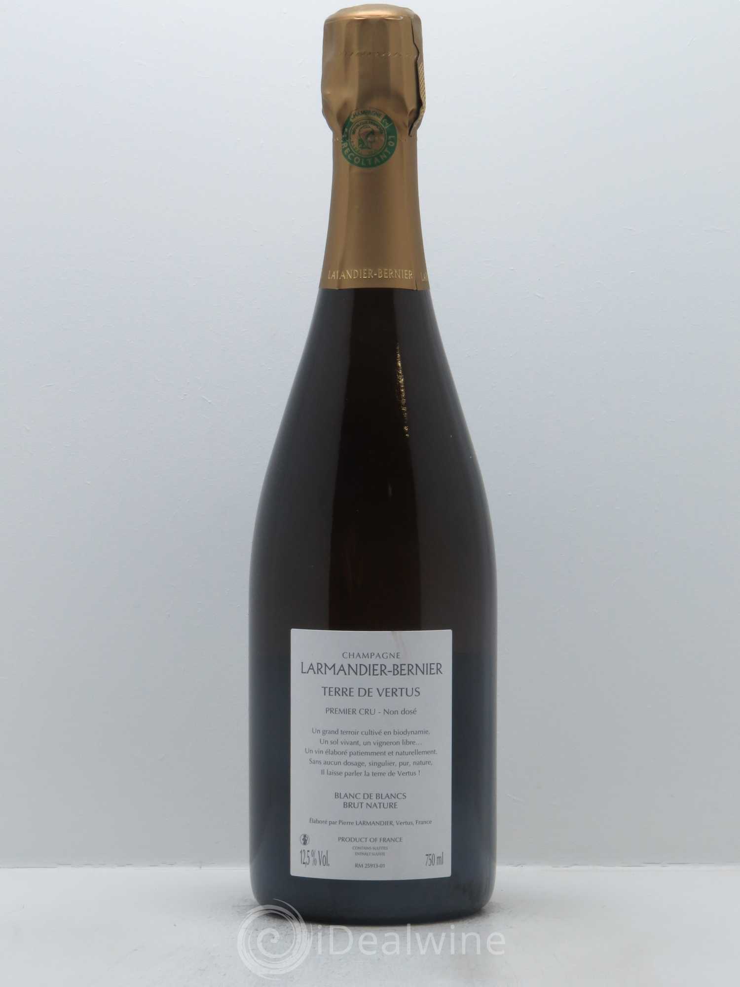 Terre de Vertus 1er Cru Non dosé Larmandier-Bernier 2011 - Lot de 1 bouteille - 1