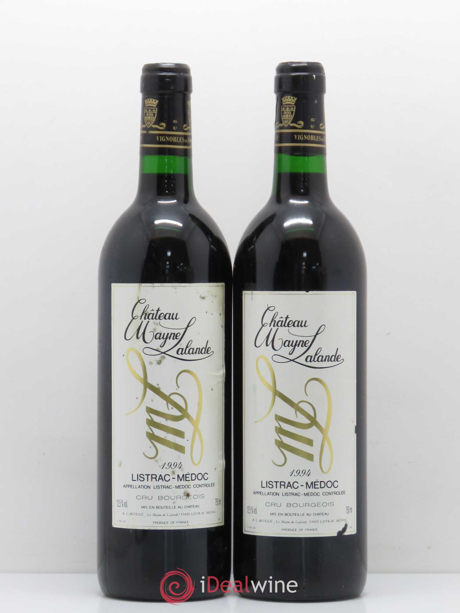 Château Mayne Lalande Cru Bourgeois (senza prezzo di riserva) 1994 - Lotto di 5 bottiglie - 2
