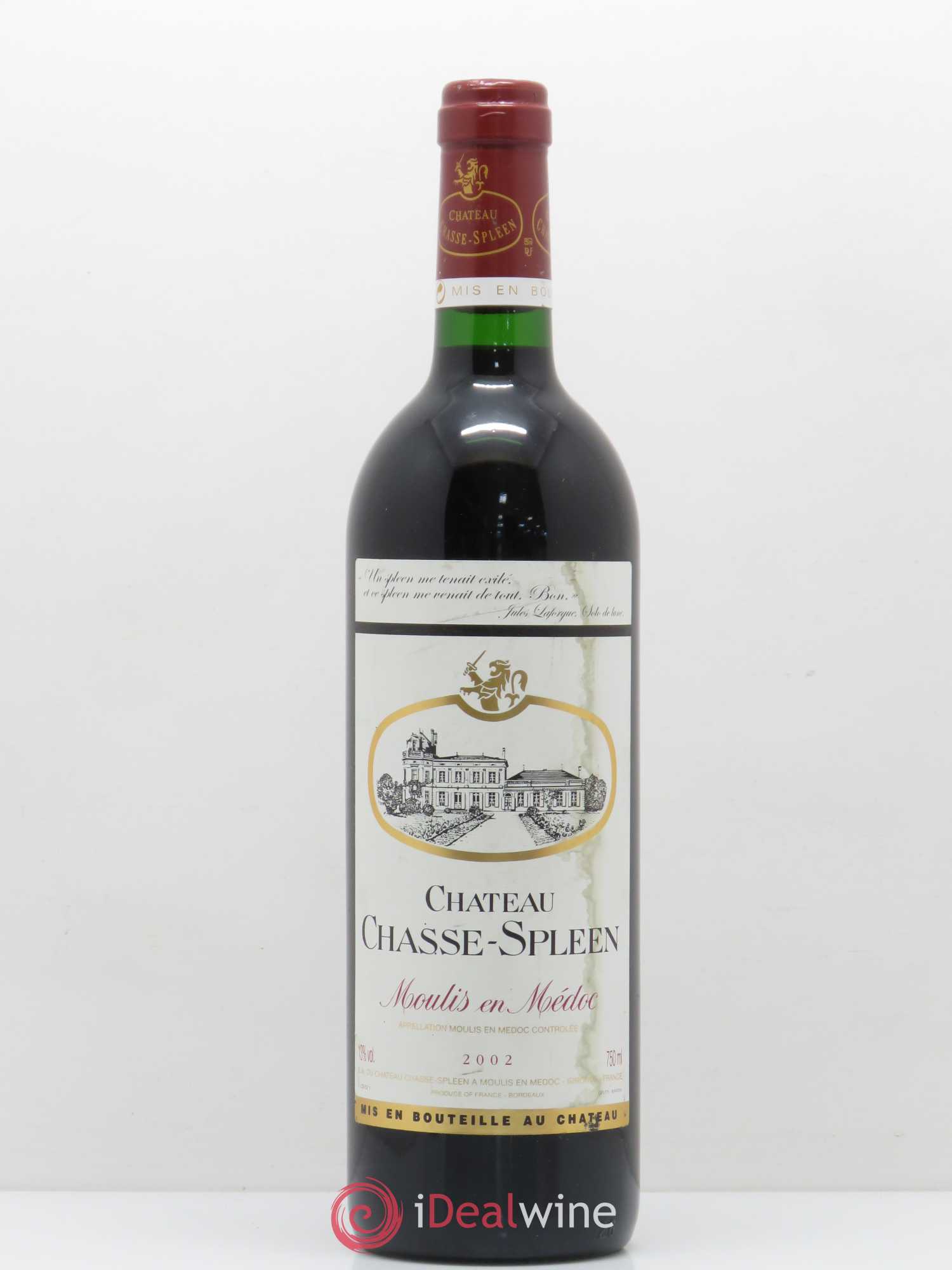 Château Chasse Spleen 2002 - Lot de 1 bouteille - 0