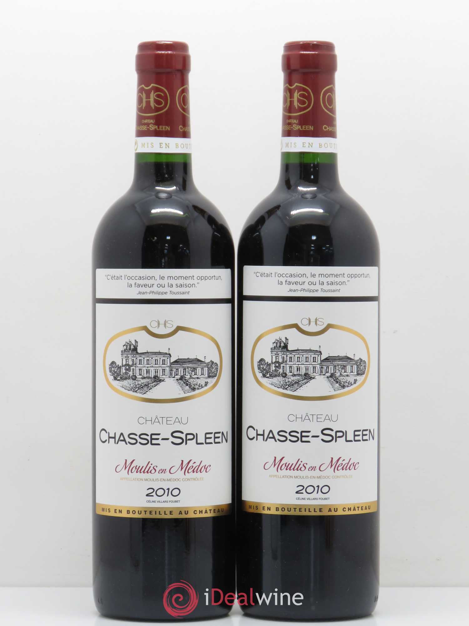 Château Chasse Spleen 2010 - Lot de 2 bouteilles - 0