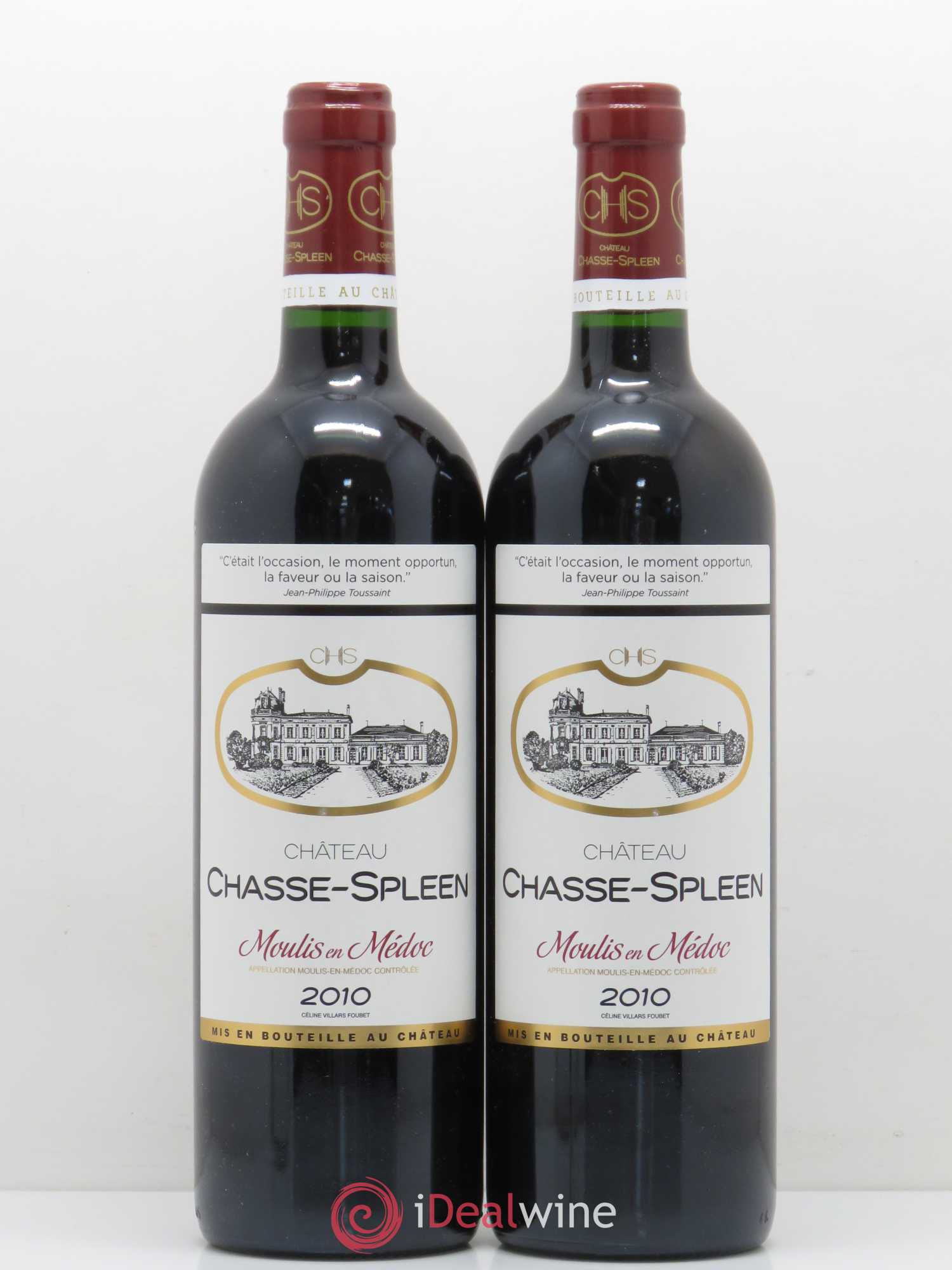Château Chasse Spleen 2010 - Lot de 2 bouteilles - 0