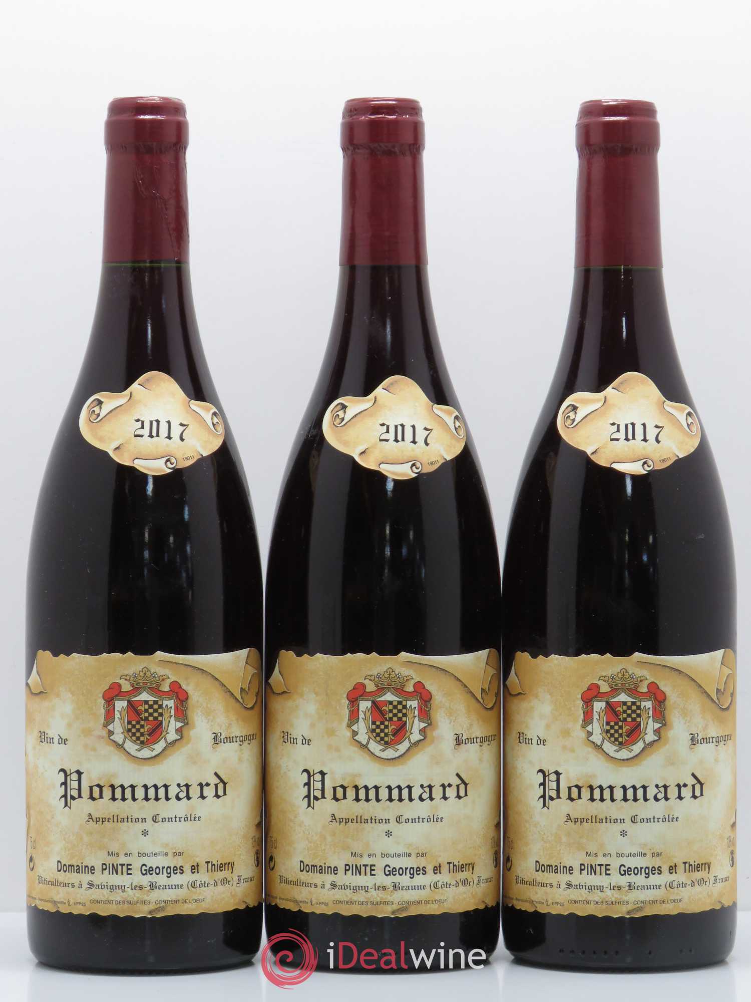 Pommard Domaine Pinte (sans prix de réserve) 2017 - Posten von 3 Flaschen - 0