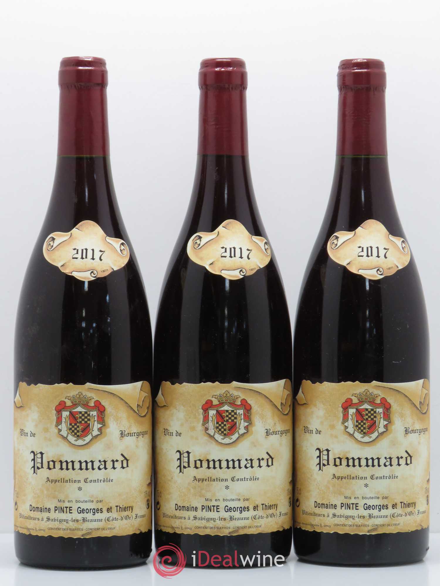 Pommard Domaine Pinte (sans prix de réserve) 2017 - Posten von 3 Flaschen - 0