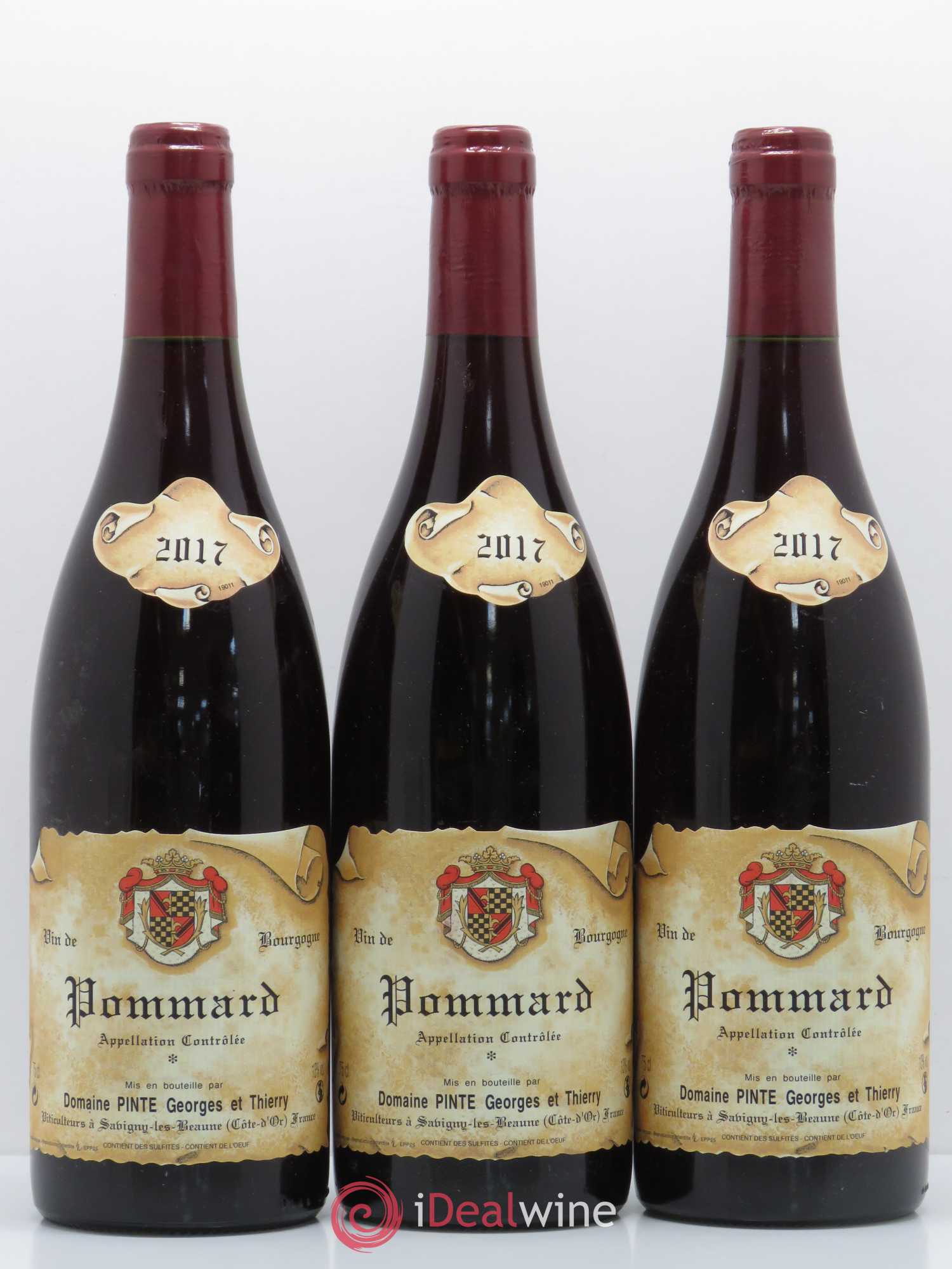 Pommard Domaine Pinte (sans prix de réserve) (sans prix de réserve) 2017 - Posten von 3 Flaschen - 0