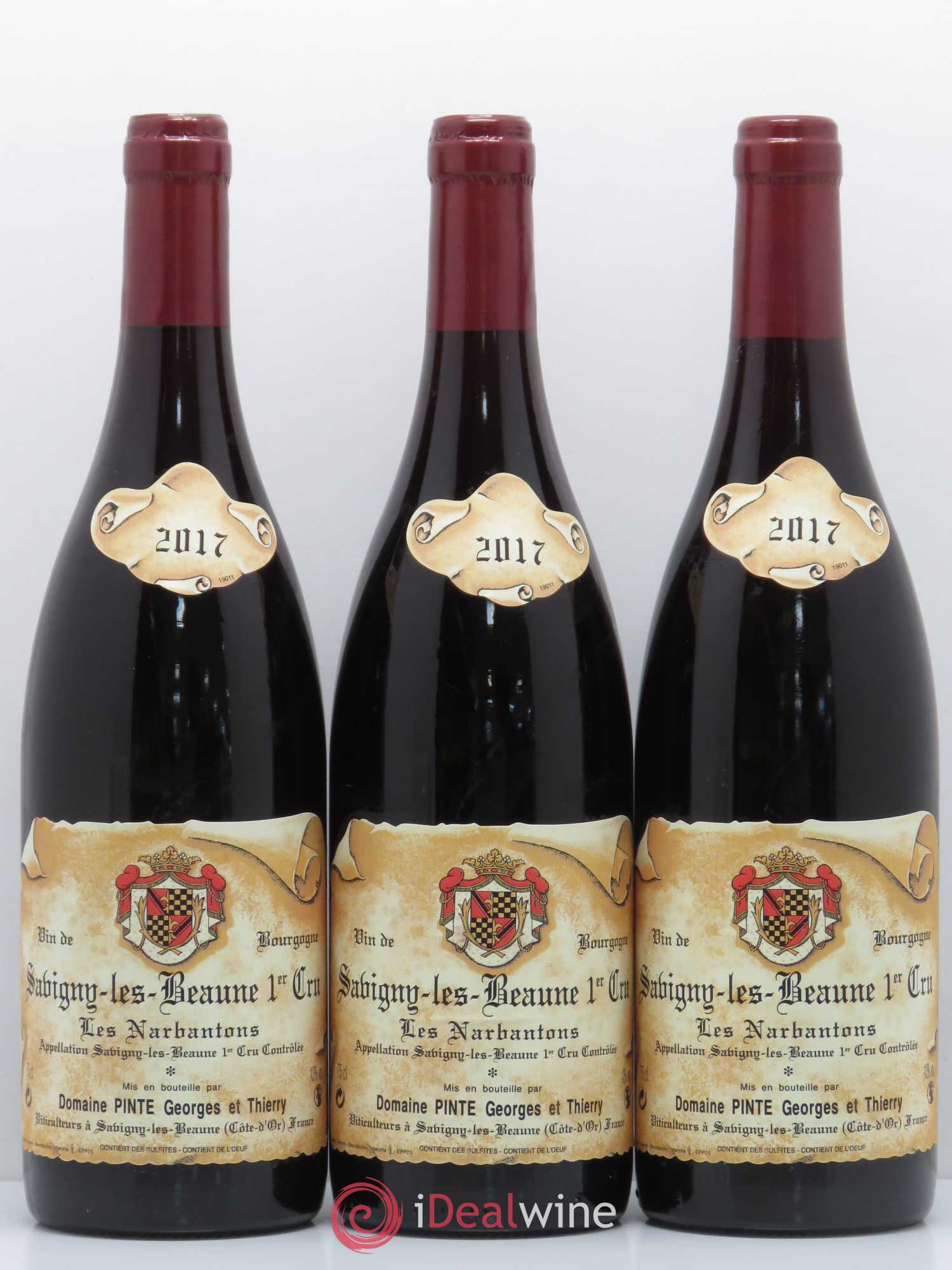 Savigny-lès-Beaune 1er Cru Domaine Pinte Les Narbantons (sans prix de réserve) 2017 - Lot de 3 bouteilles - 0