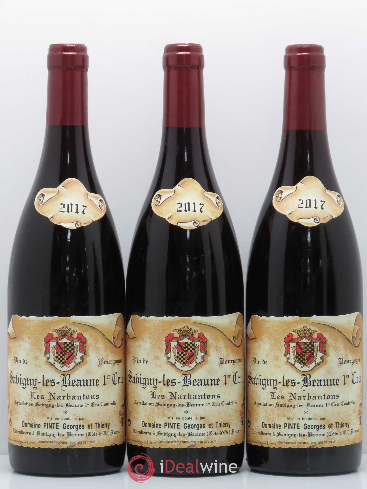 Savigny-lès-Beaune 1er Cru Domaine Pinte Les Narbantons 2017 - Posten von 3 Flaschen - 0
