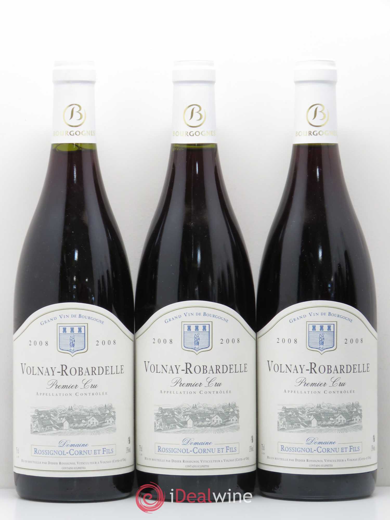 Volnay 1er Cru Robardelle Domaine Rossignol Cornu (sans prix de réserve) 2008 - Posten von 6 Flaschen - 1