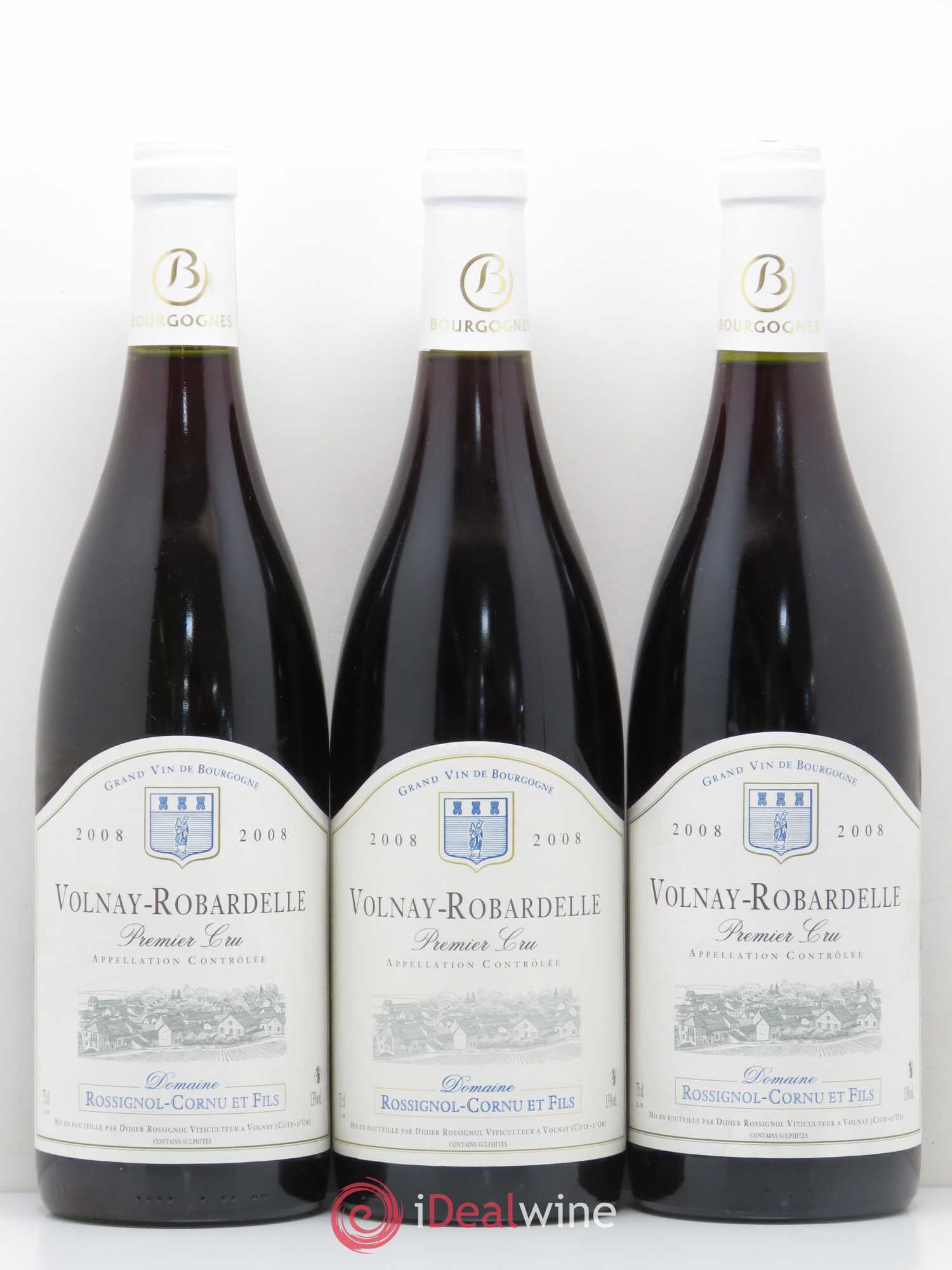 Volnay 1er Cru Robardelle Domaine Rossignol Cornu (sans prix de réserve) 2008 - Posten von 6 Flaschen - 2