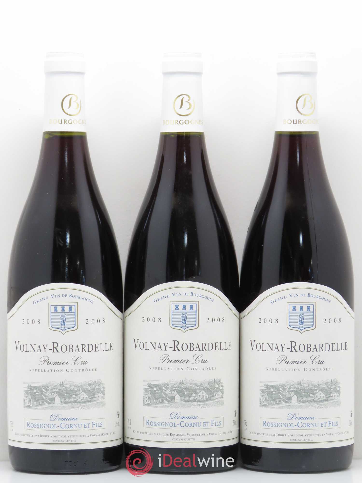 Volnay 1er Cru Robardelle Domaine Rossignol Cornu (sans prix de réserve) 2008 - Posten von 6 Flaschen - 2