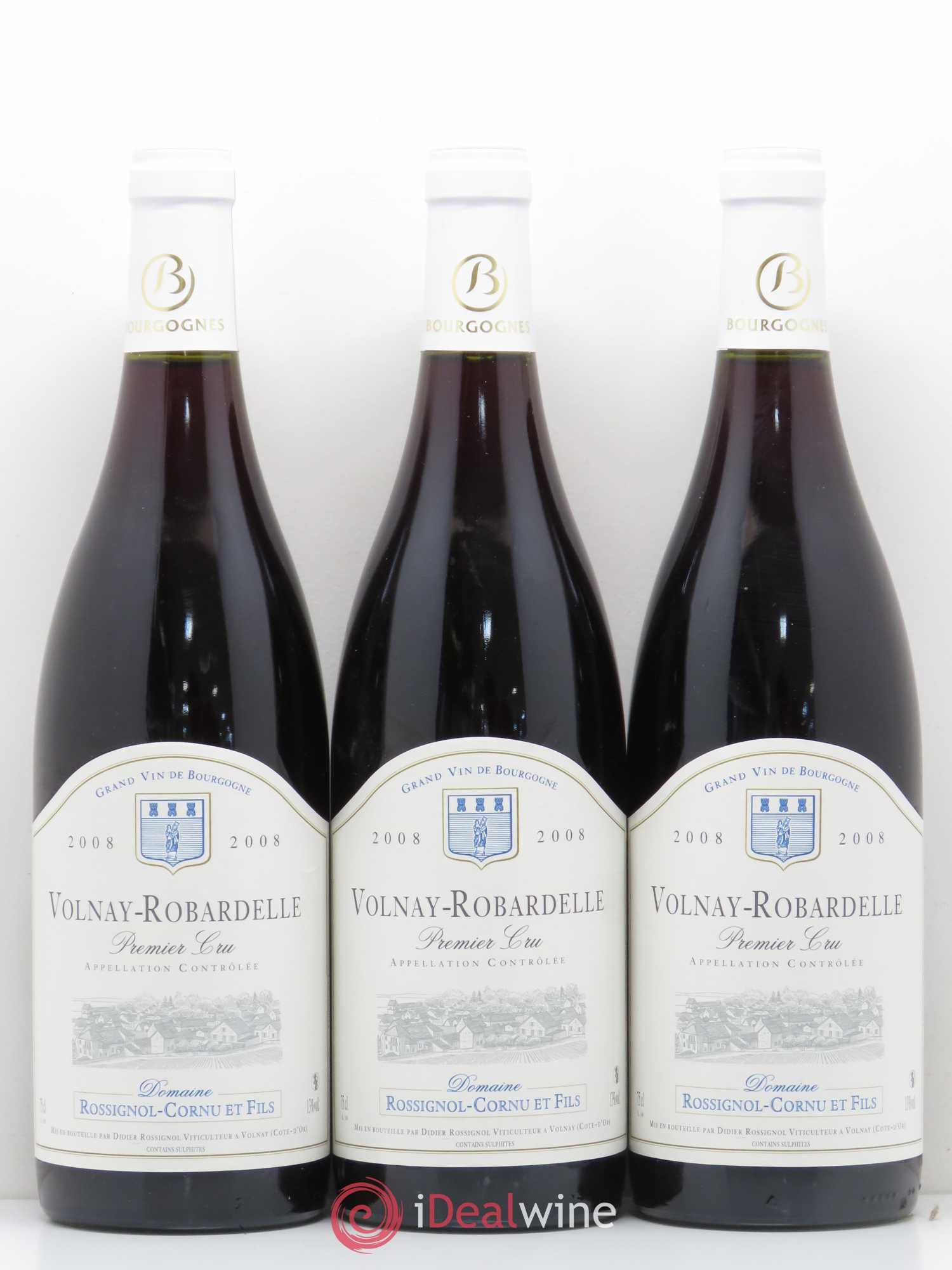 Volnay 1er Cru Robardelle Domaine Rossignol Cornu (sans prix de réserve) 2008 - Posten von 6 Flaschen - 2