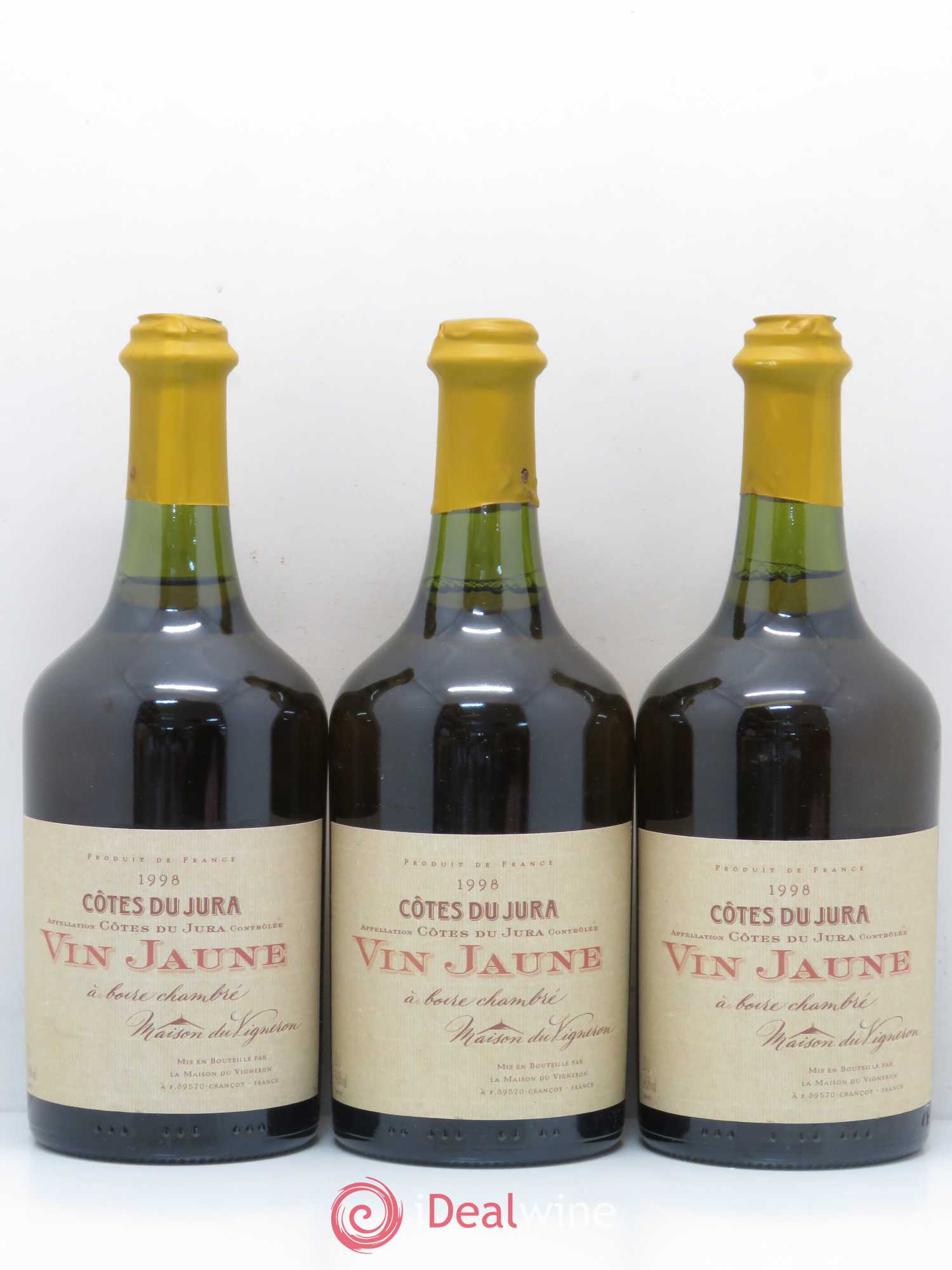 Arbois Vin Jaune Maison des Vignerons (sans prix de réserve) 1998 - Posten von 3 Flaschen - 0