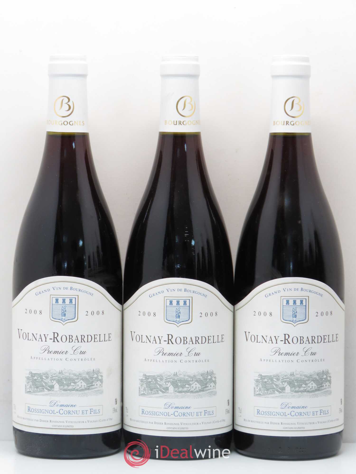 Volnay 1er Cru Robardelle Domaine Rossignol Cornu (sans prix de réserve) 2008 - Posten von 6 Flaschen - 1