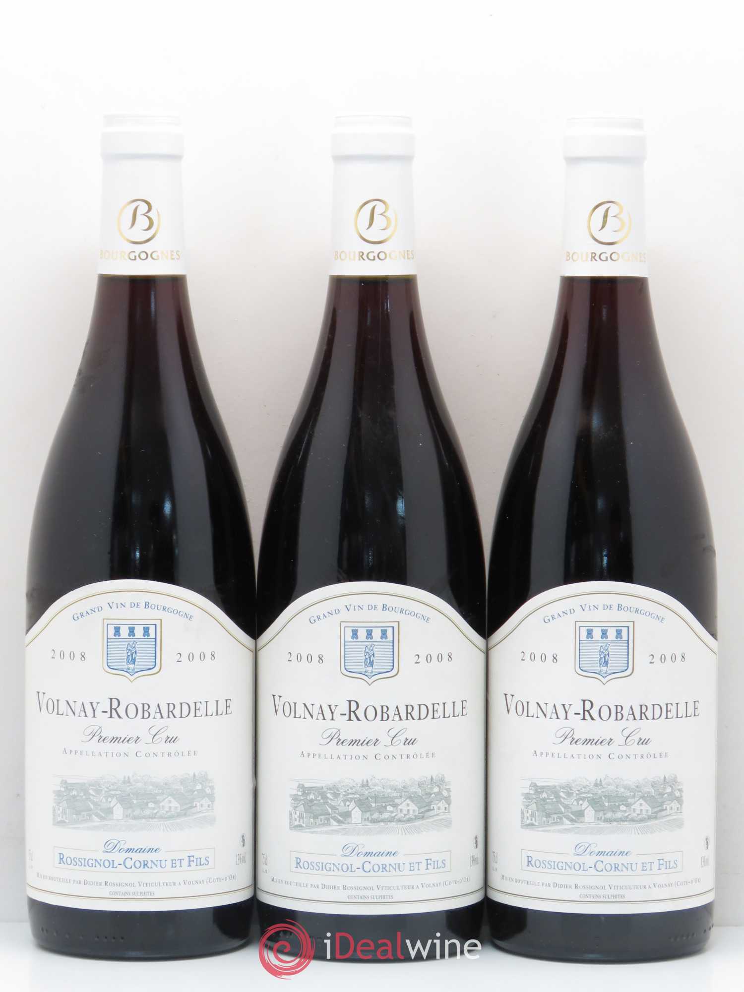Volnay 1er Cru Robardelle Domaine Rossignol Cornu (sans prix de réserve) 2008 - Posten von 6 Flaschen - 2