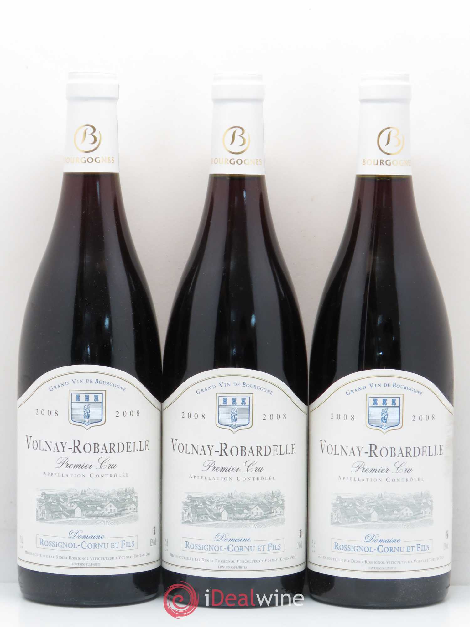 Volnay 1er Cru Robardelle Domaine Rossignol Cornu 2008 - Posten von 3 Flaschen - 0