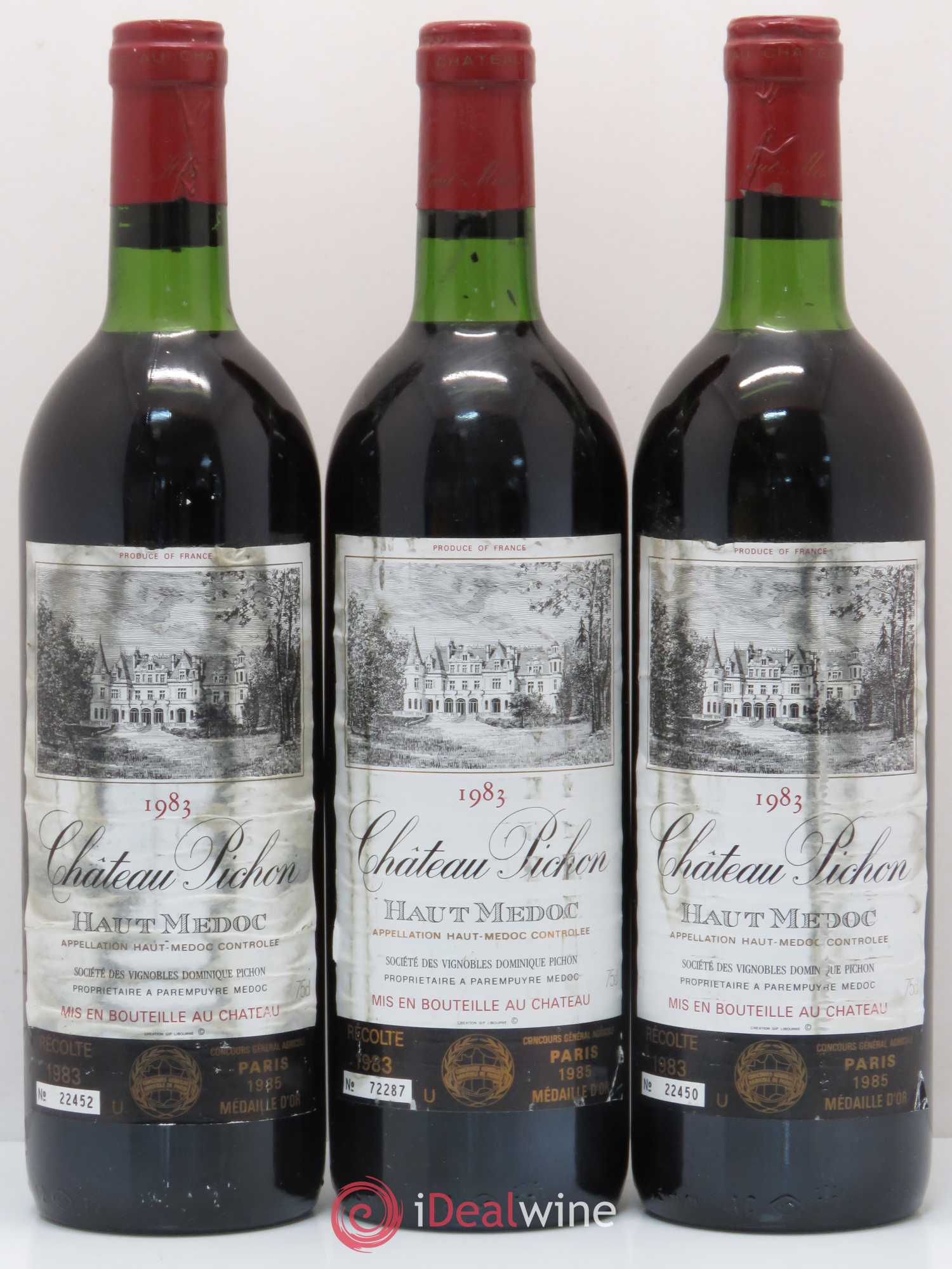 Haut Médoc Château Pichon (sans prix de réserve) 1983 - Posten von 3 Flaschen - 0