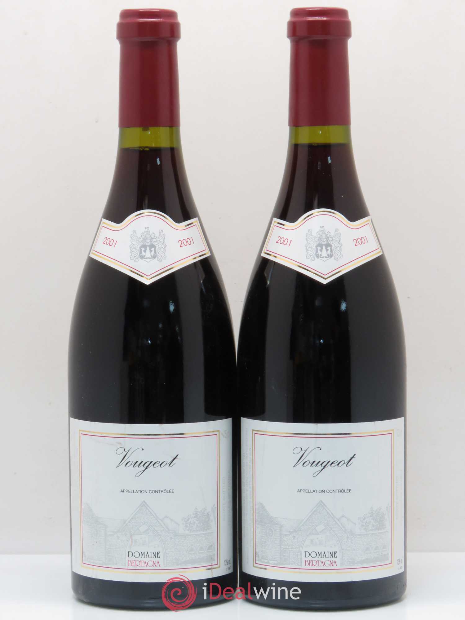 Vougeot Le Village Bertagna (sans prix de réserve) 2001 - Lot de 2 bouteilles - 0