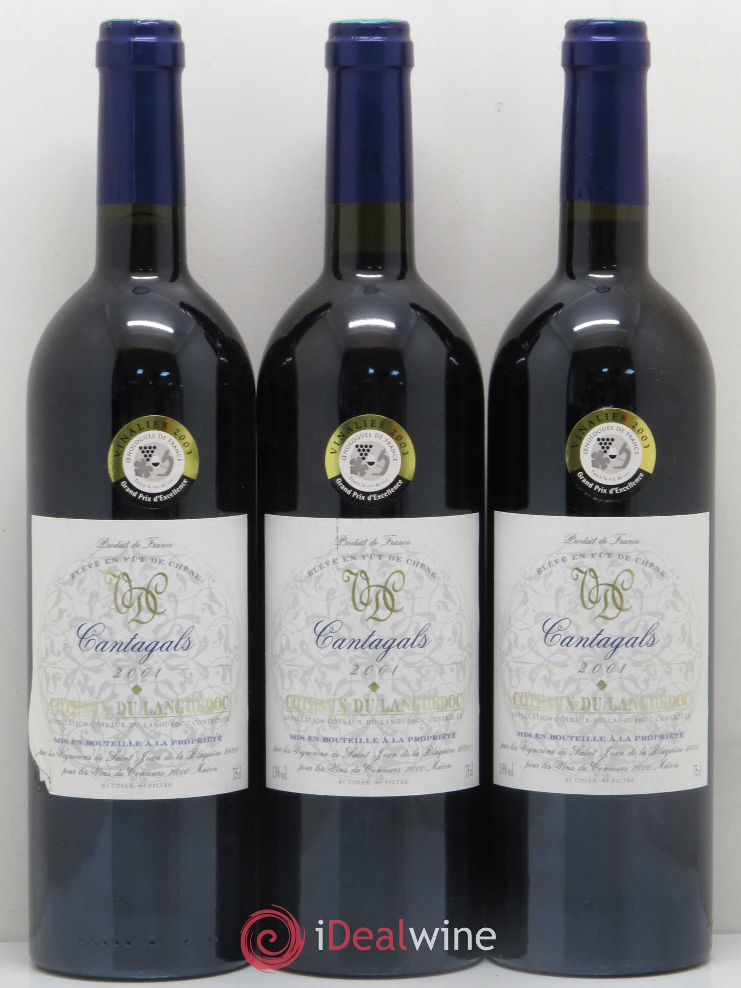 Coteaux du Languedoc Cantagals (sans prix de réserve) 2001 - Posten von 6 Flaschen - 2