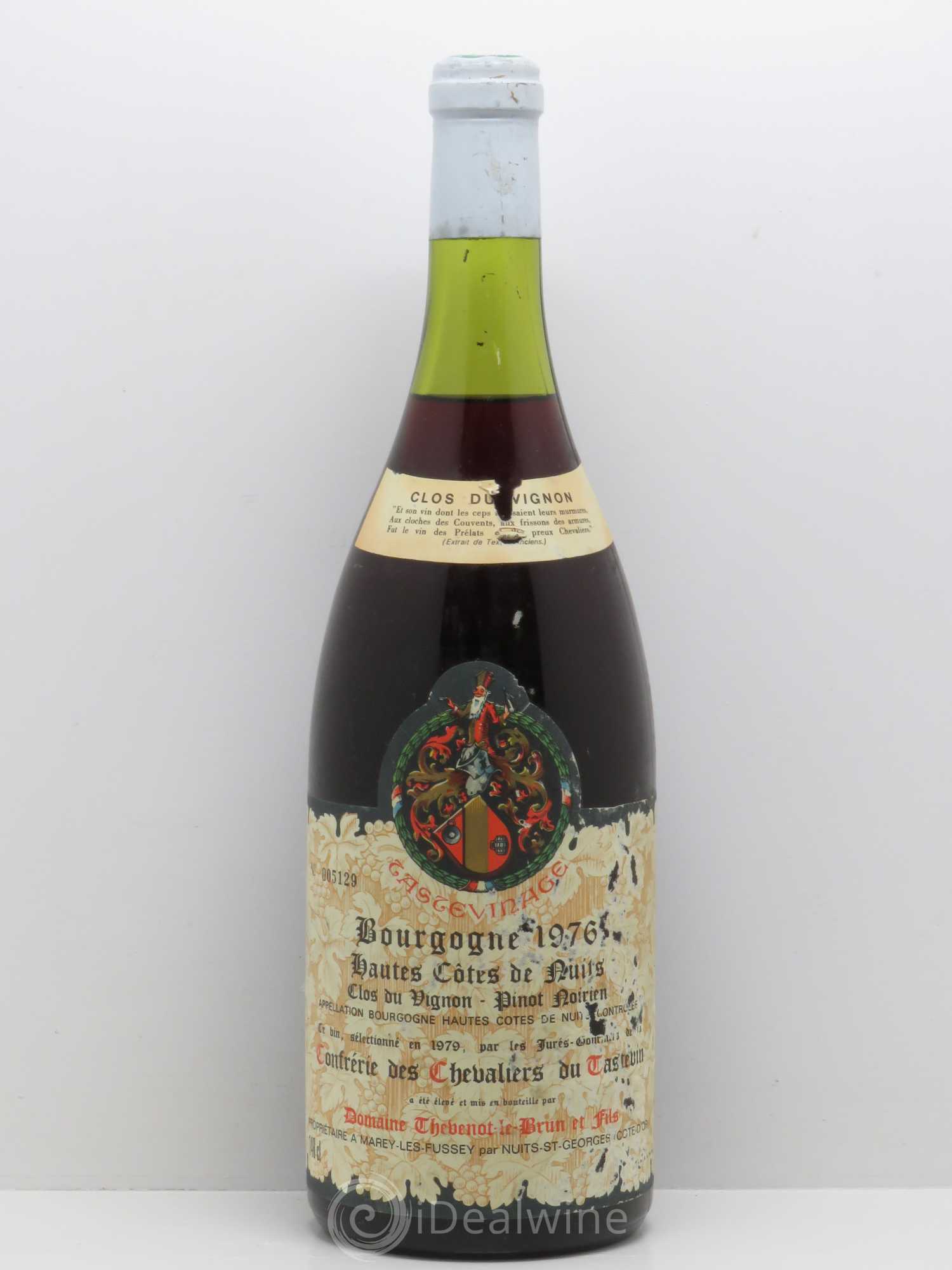 Hautes-Côtes de Nuits Domaine clos du vignon tastevinage Thevenot le Brun 1976 - Posten von 1 Magnum - 0