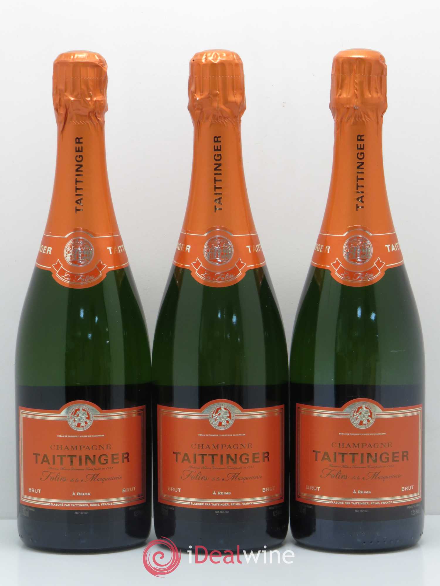 Champagne Champagne Taittinger Folie de la Marqueterie - Posten von 3 Flaschen - 0
