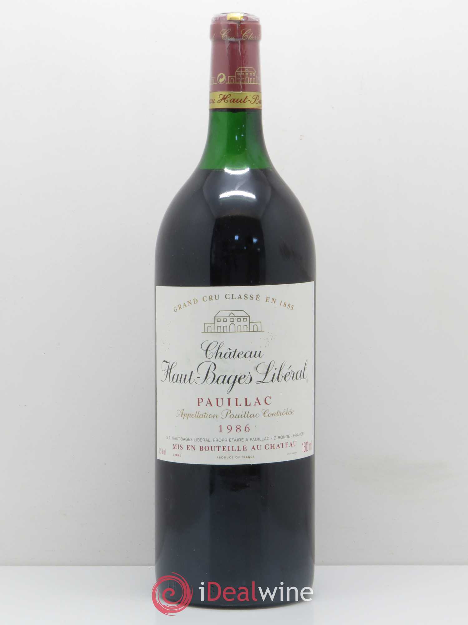 Château Haut Bages Libéral 5ème Grand Cru Classé (sans prix de réserve) 1986 - Lot de 1 magnum - 0