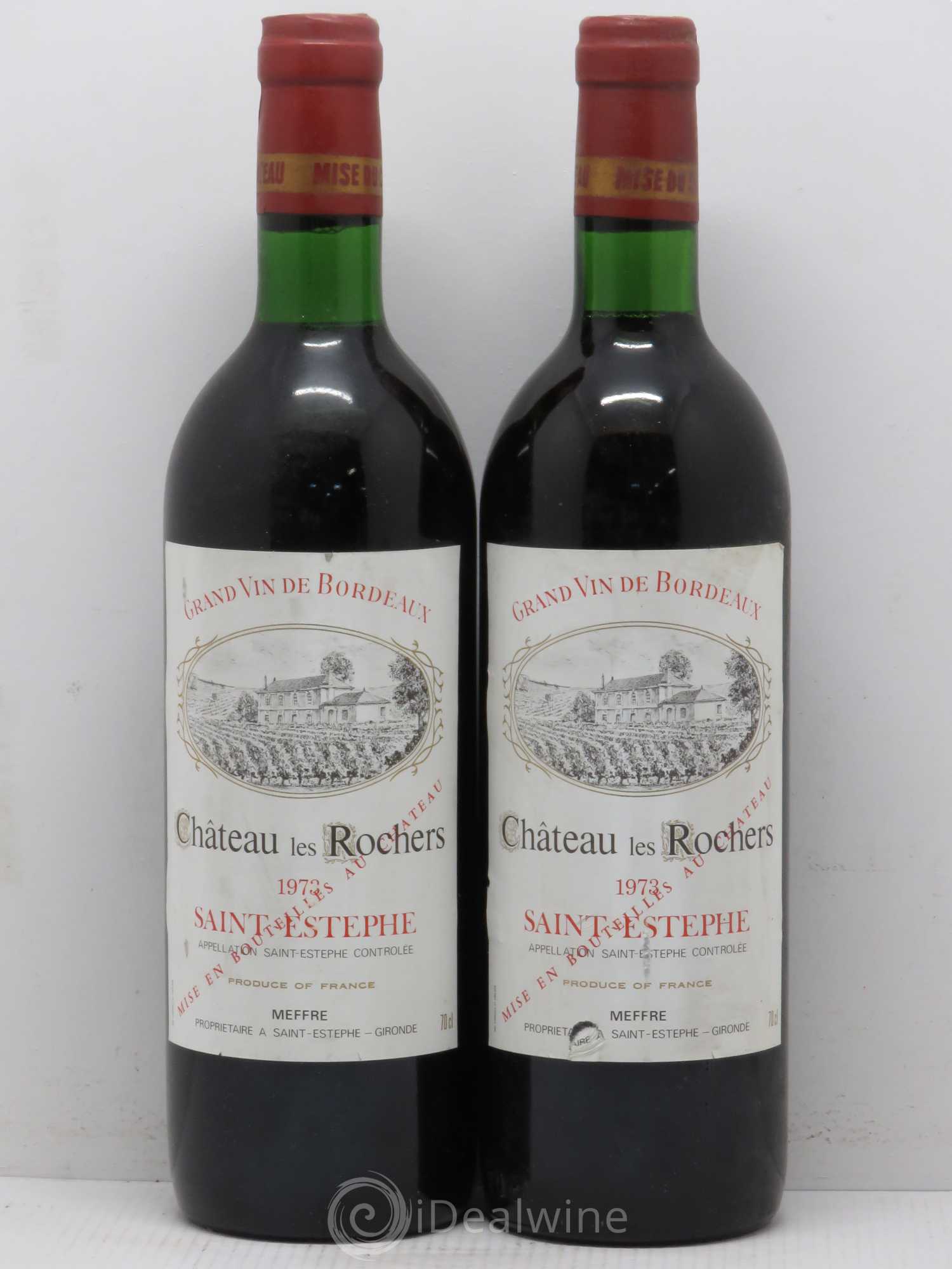Saint-Estèphe Château Les Rochers 1973 - Lot de 2 bouteilles - 0