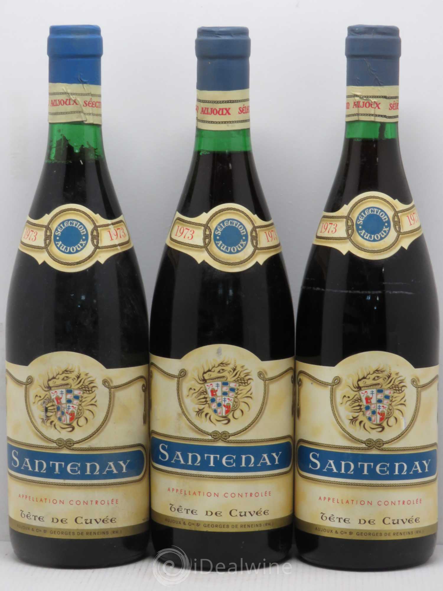Santenay Tête de Cuvée Aujoux 1973 - Posten von 3 Flaschen - 0