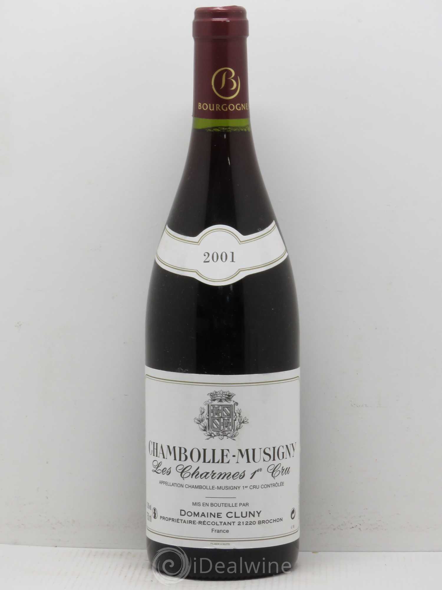 Chambolle-Musigny 1er Cru Les Charmes Cluny (sans prix de réserve) 2001 - Posten von 1 Flasche - 0
