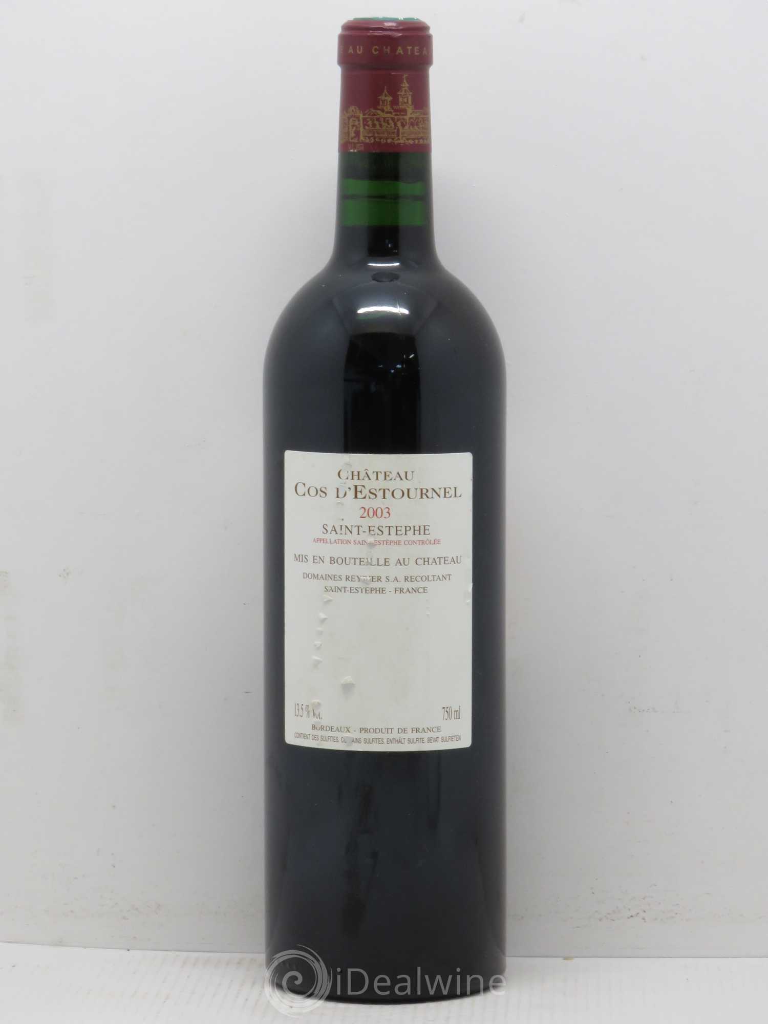 Cos d'Estournel 2ème Grand Cru Classé 2003 - Lot de 1 bouteille - 1