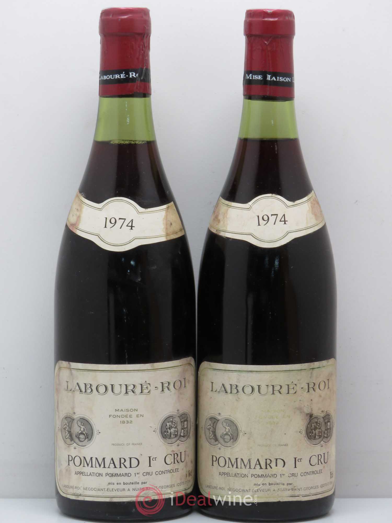 Pommard 1er Cru Domaine Labouré Roi 1974 - Lot de 2 bouteilles - 0
