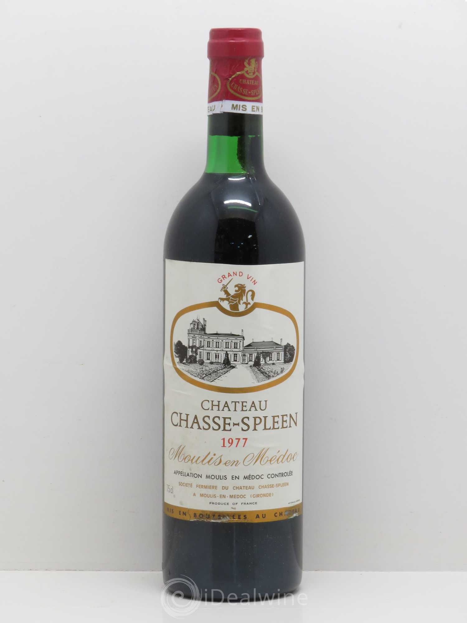 Château Chasse Spleen 1977 - Lot de 1 bouteille - 0