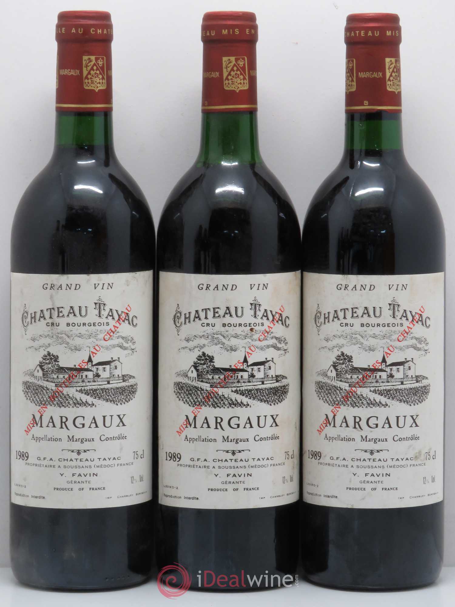 Château Tayac Cru Bourgeois 1989 - Lot de 6 bouteilles - 1