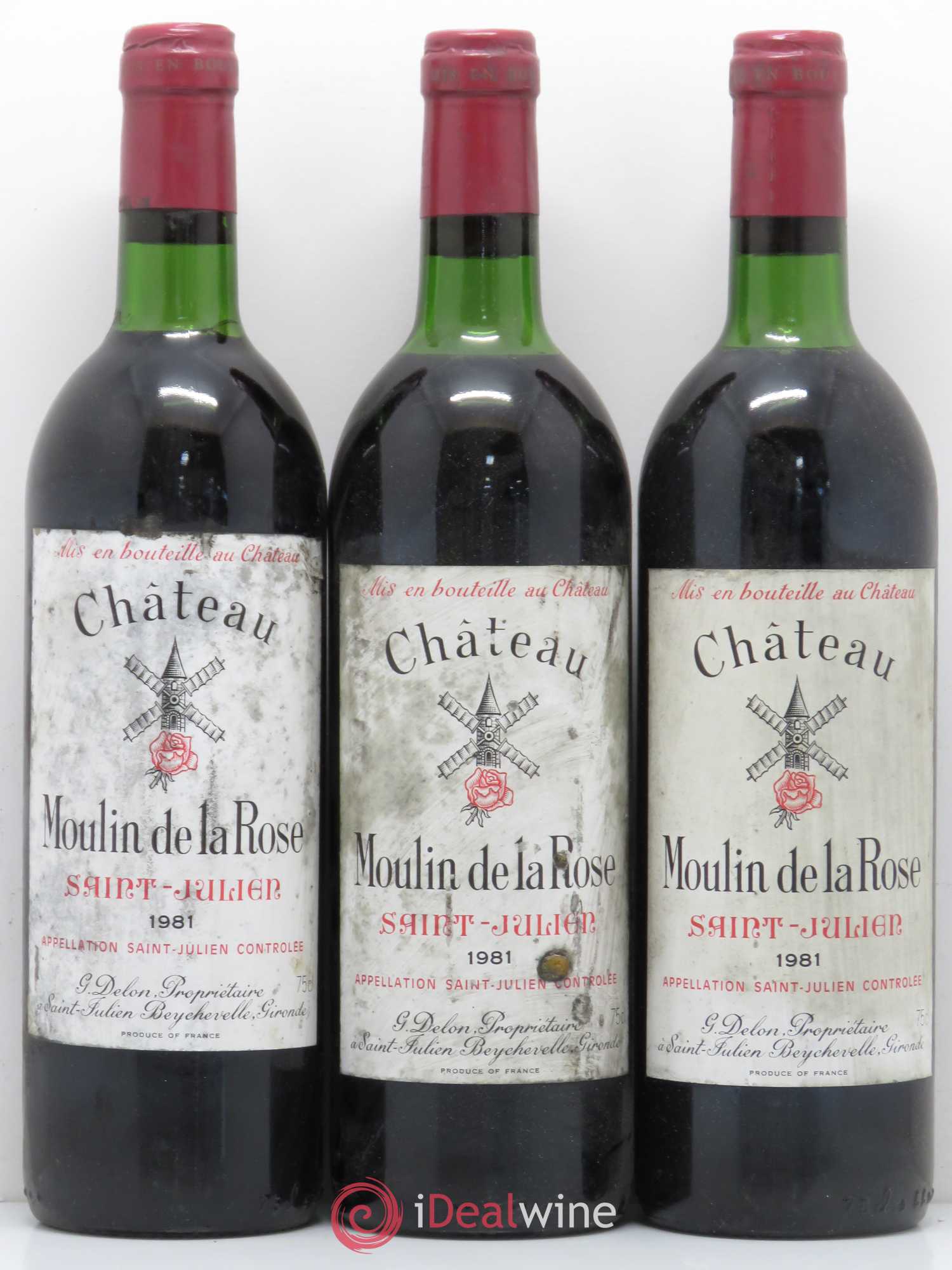 Château Moulin de la Rose Cru Bourgeois (sans prix de réserve) 1981 - Lot de 6 bouteilles - 2
