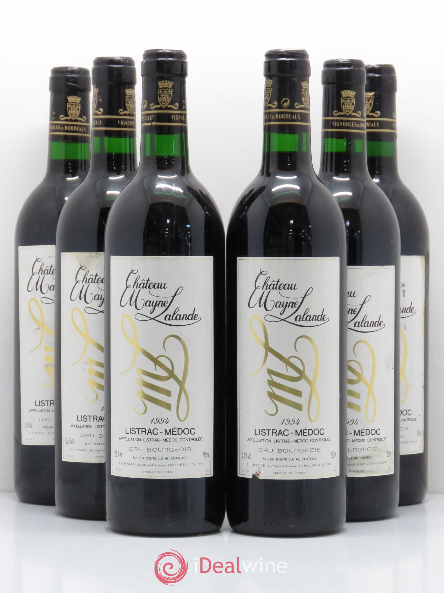 Château Mayne Lalande Cru Bourgeois (sans prix de réserve) 1994 - Lot de 6 bouteilles - 0