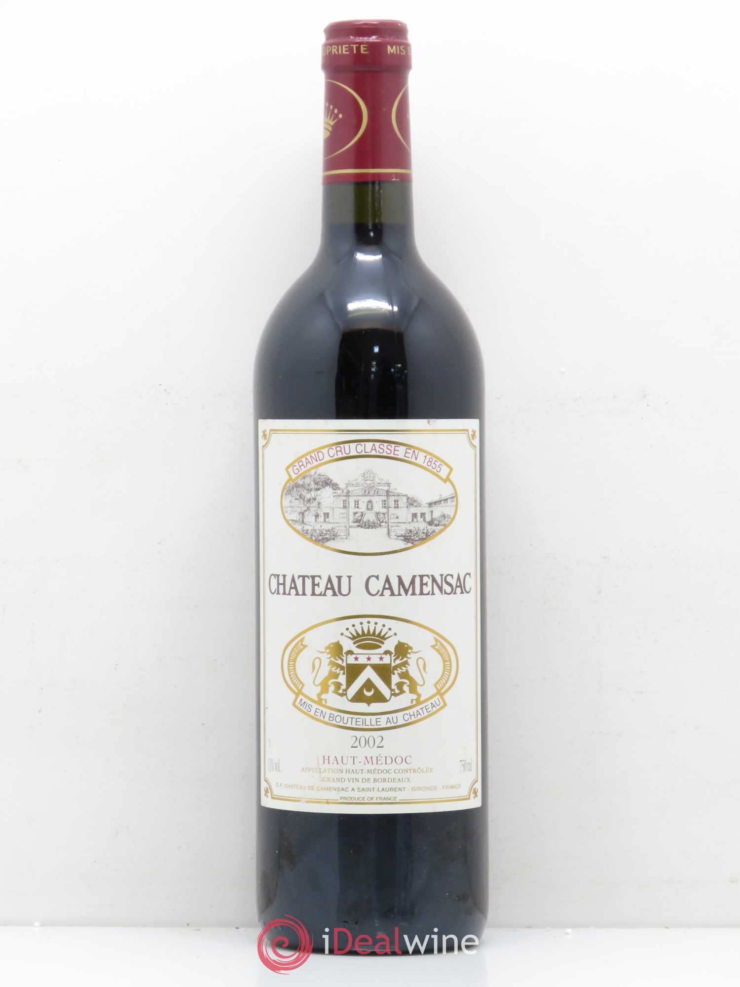 Château Camensac 5ème Grand Cru Classé 2002 - Lot de 1 bouteille - 0