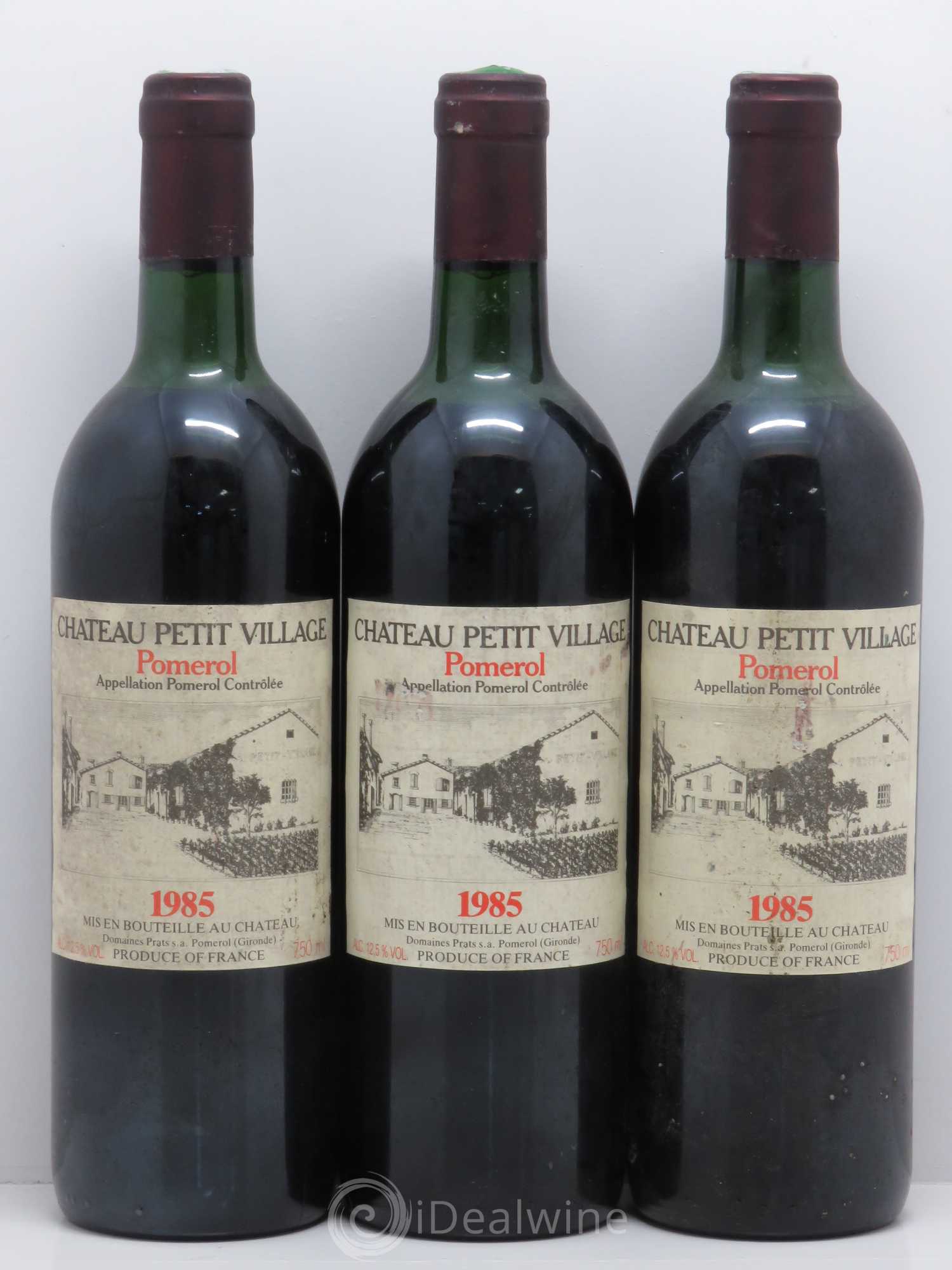 Château Petit Village 1985 - Lot de 3 bouteilles - 0