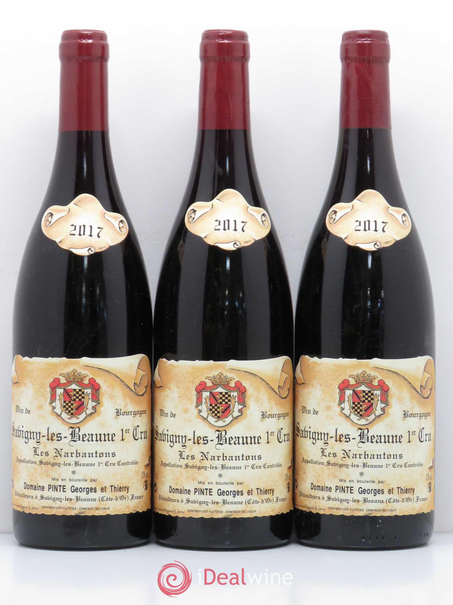 Savigny-lès-Beaune 1er Cru Narbantons Domaine Pinte (sans prix de réserve) 2017 - Lot de 6 bouteilles - 1