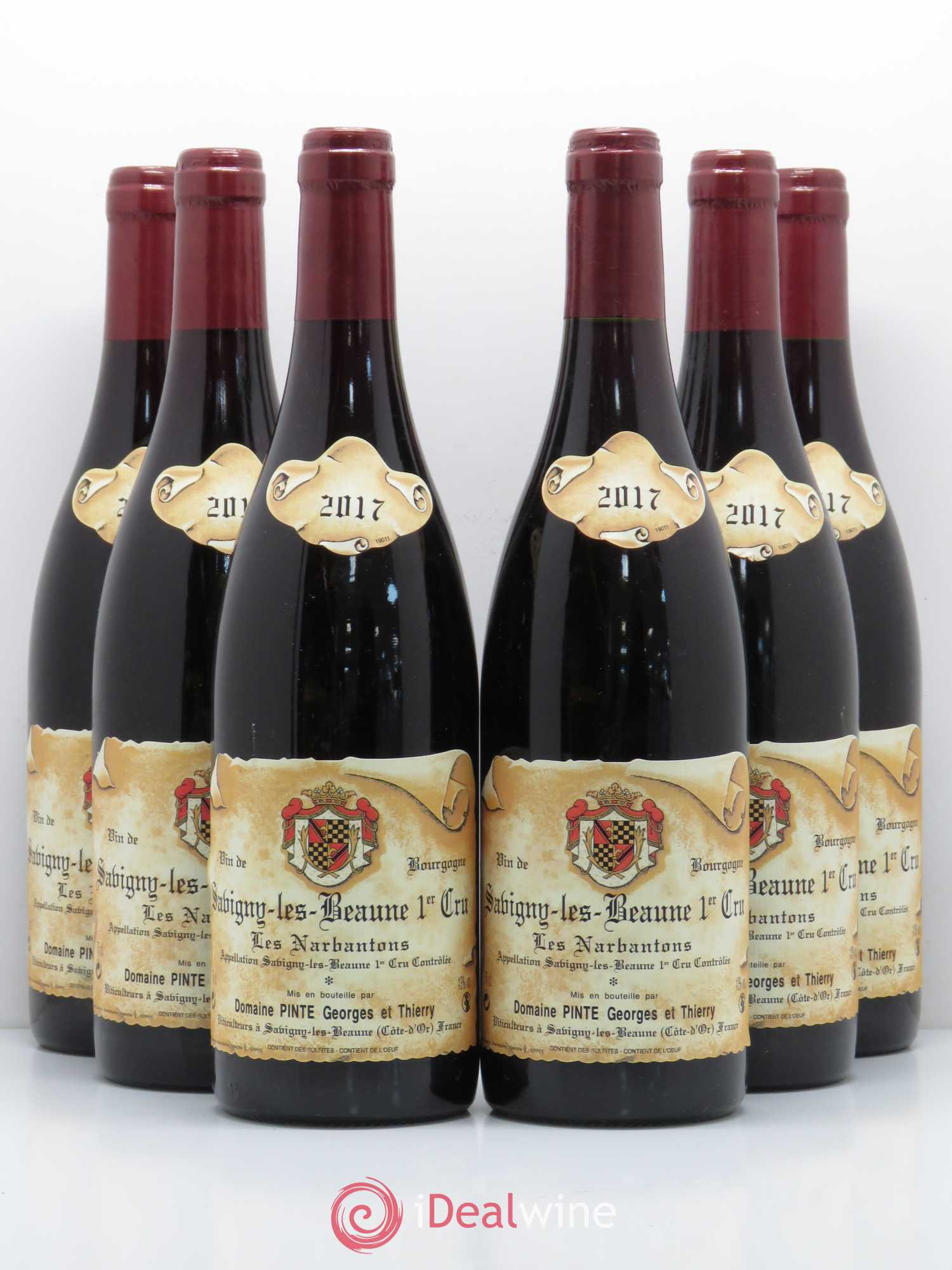Savigny-lès-Beaune 1er Cru Narbantons Domaine Pinte 2017 - Posten von 6 Flaschen - 0