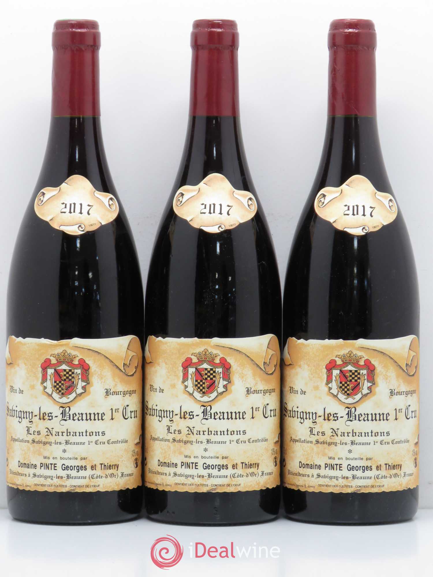 Savigny-lès-Beaune 1er Cru Narbantons Domaine Pinte 2017 - Posten von 3 Flaschen - 0