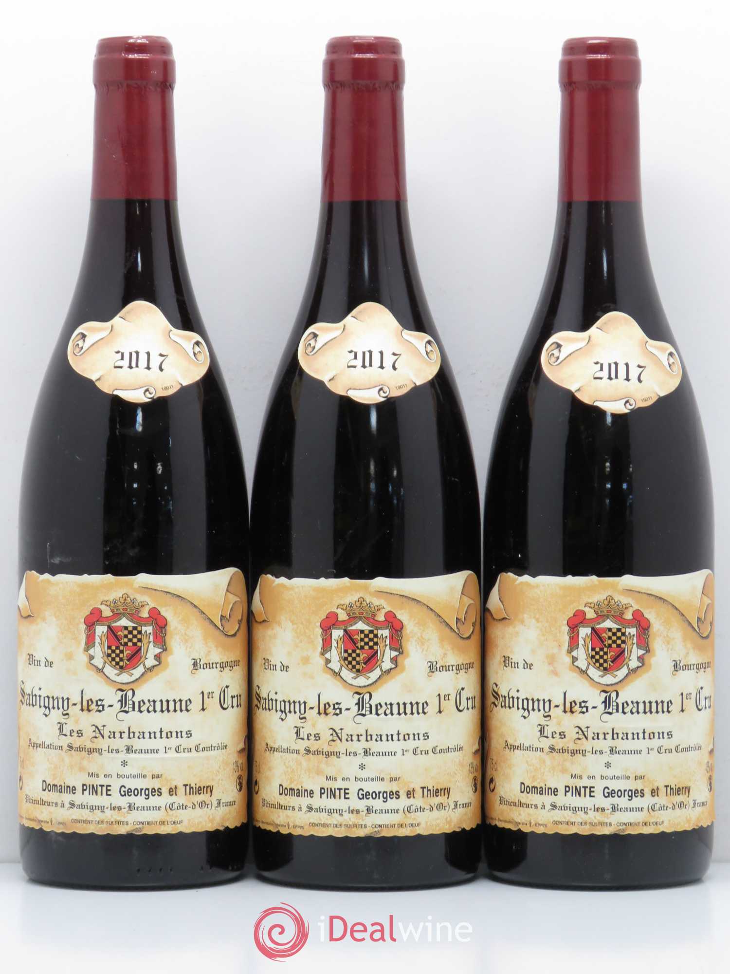 Savigny-lès-Beaune 1er Cru Narbantons Domaine Pinte (sans prix de réserve) 2017 - Posten von 3 Flaschen - 0