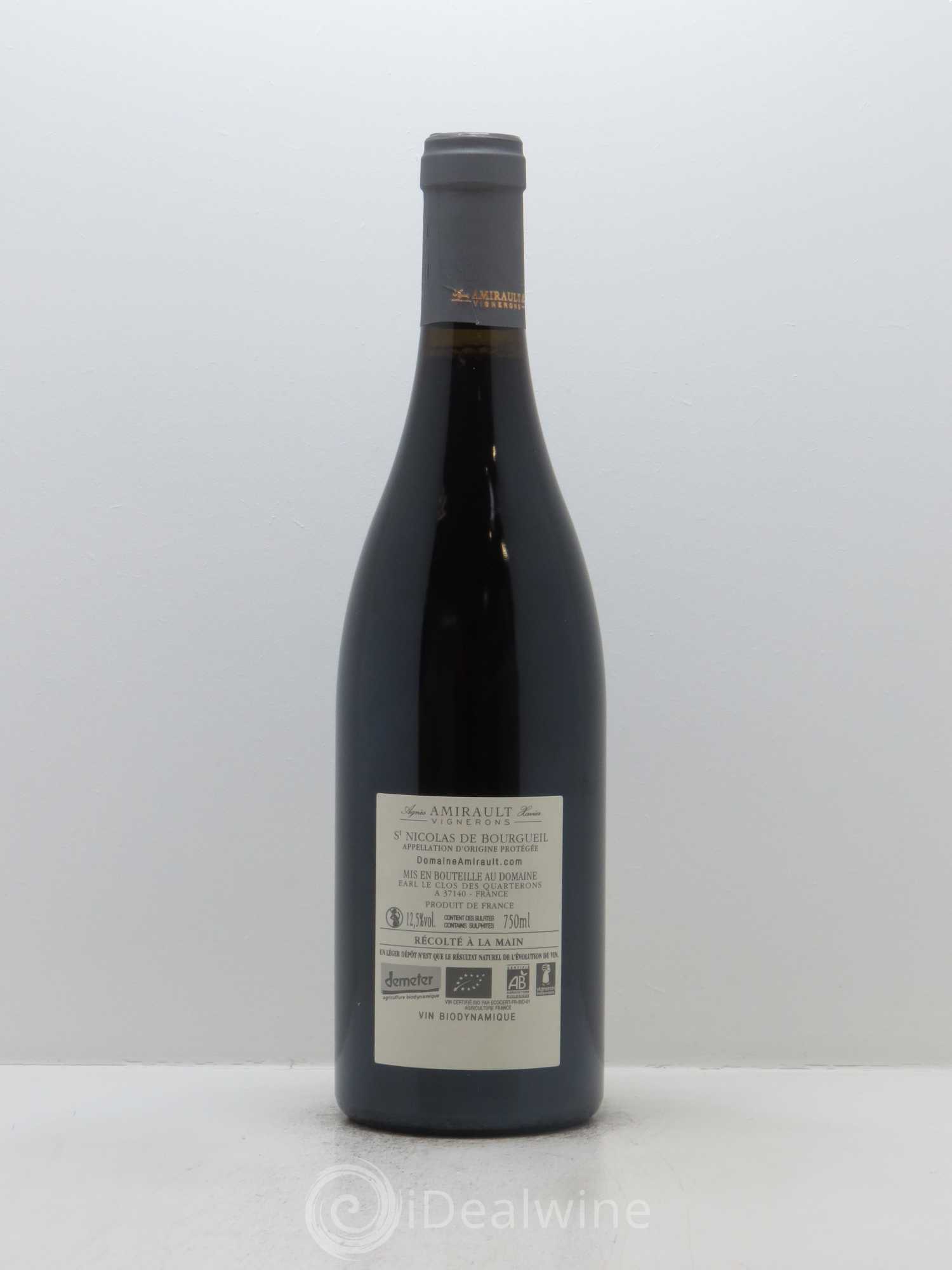 Saint-Nicolas de Bourgueil Les Quarterons Agnès et Xavier Amirault 2015 - Lot de 1 bouteille - 1