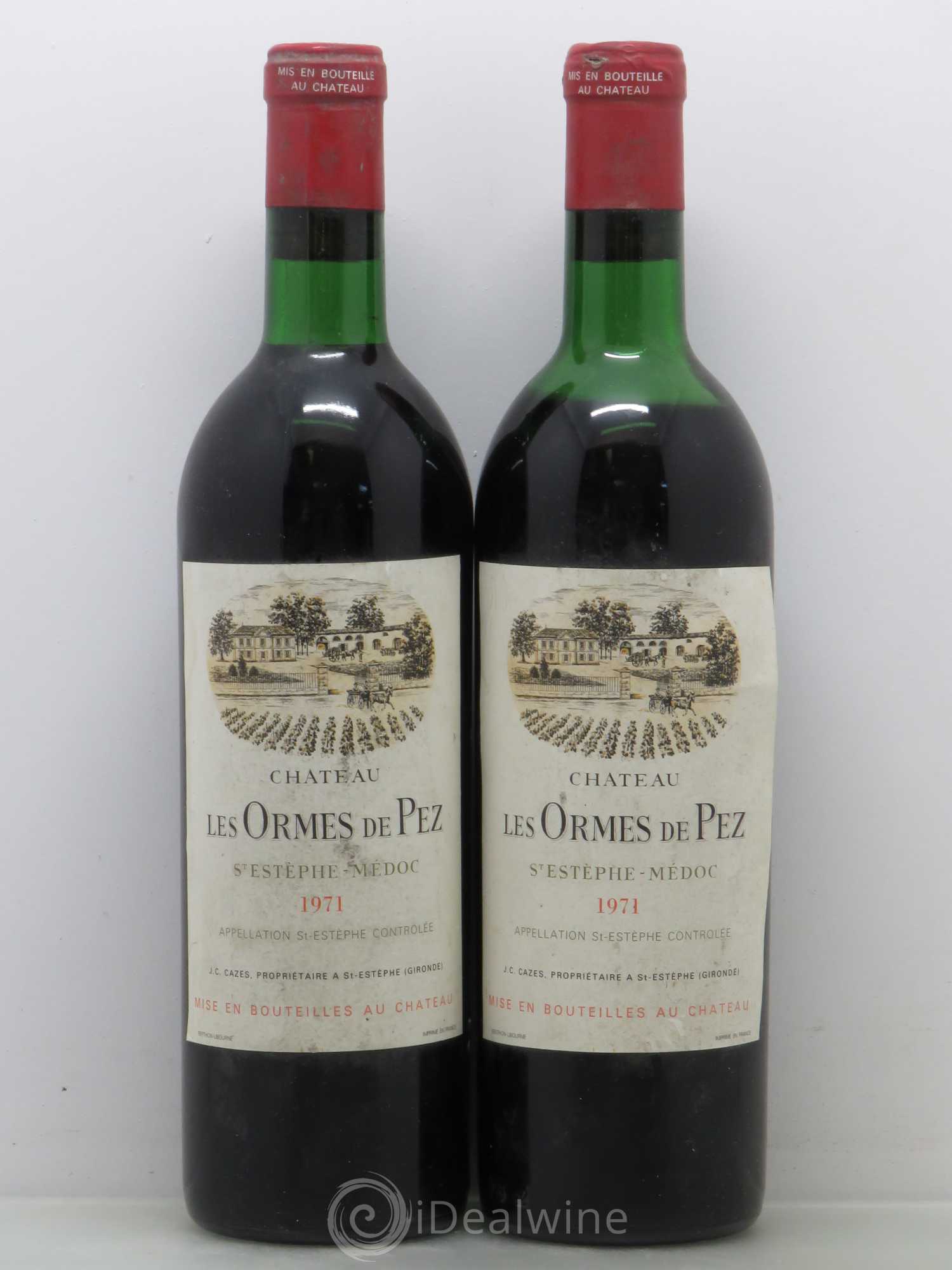 Château les Ormes de Pez 1971 - Lot de 2 bouteilles - 0