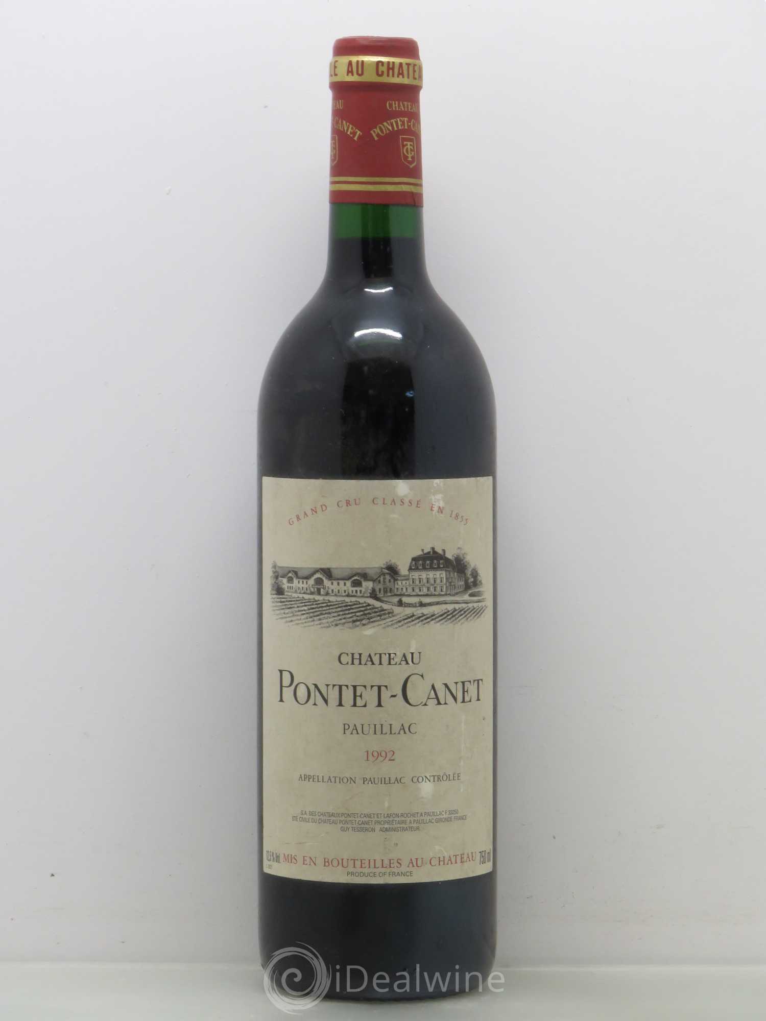 Château Pontet Canet 5ème Grand Cru Classé 1992 - Lot de 1 bouteille - 0