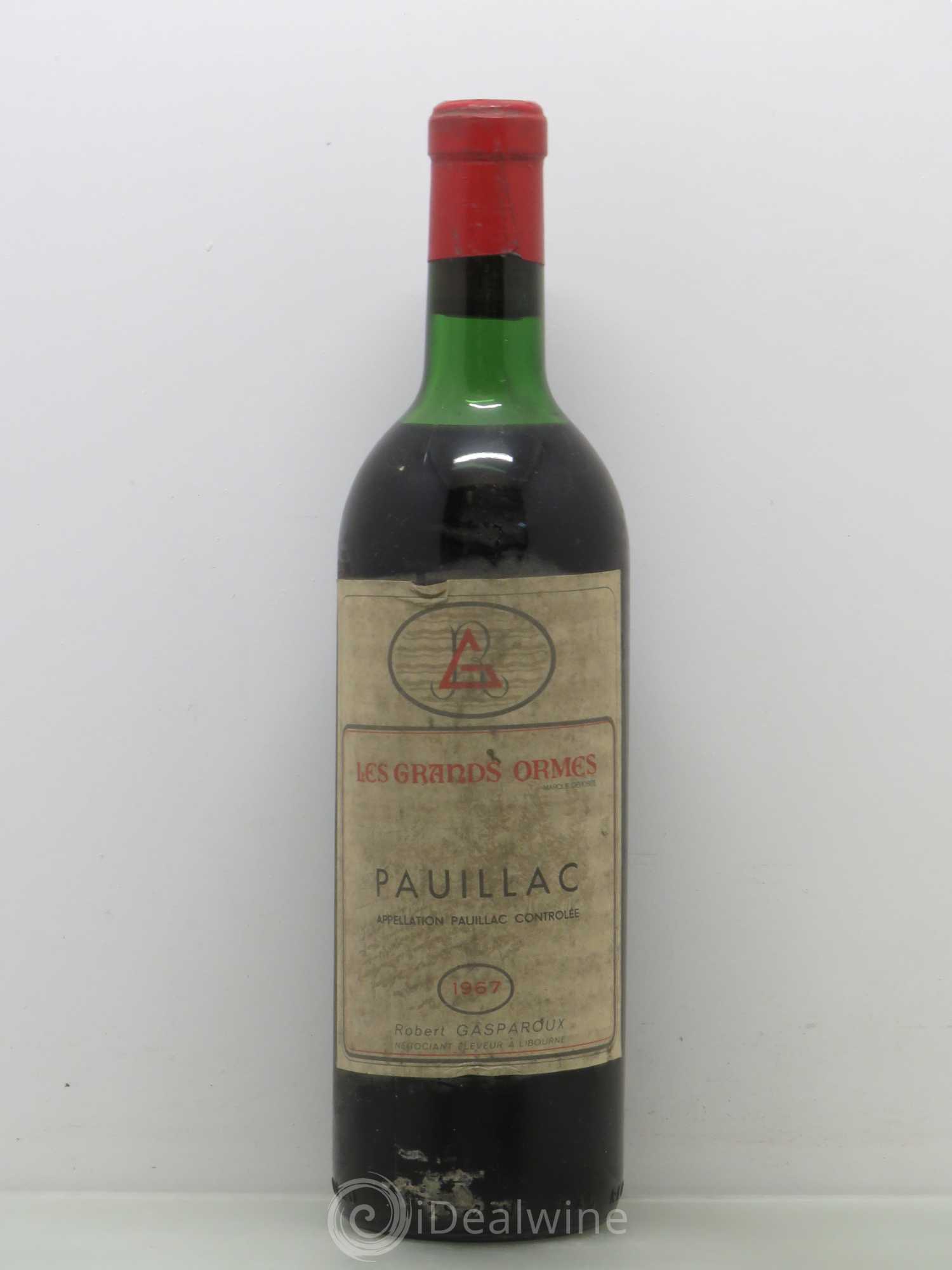 Bordeaux Les Grands Ormes Pauillac 1967 - Posten von 1 Flasche - 0