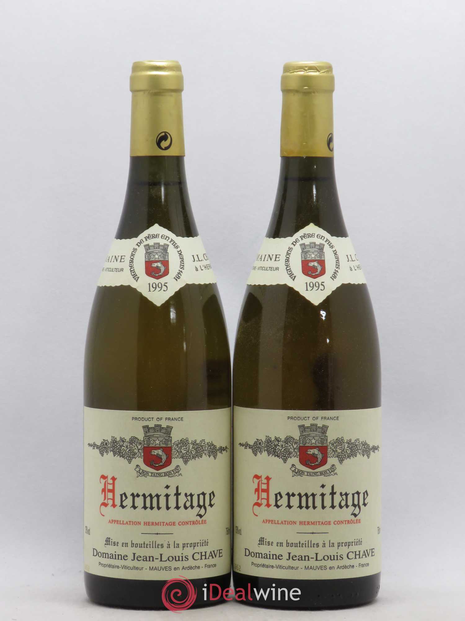Hermitage Jean-Louis Chave 1995 - Lot de 2 bouteilles - 0