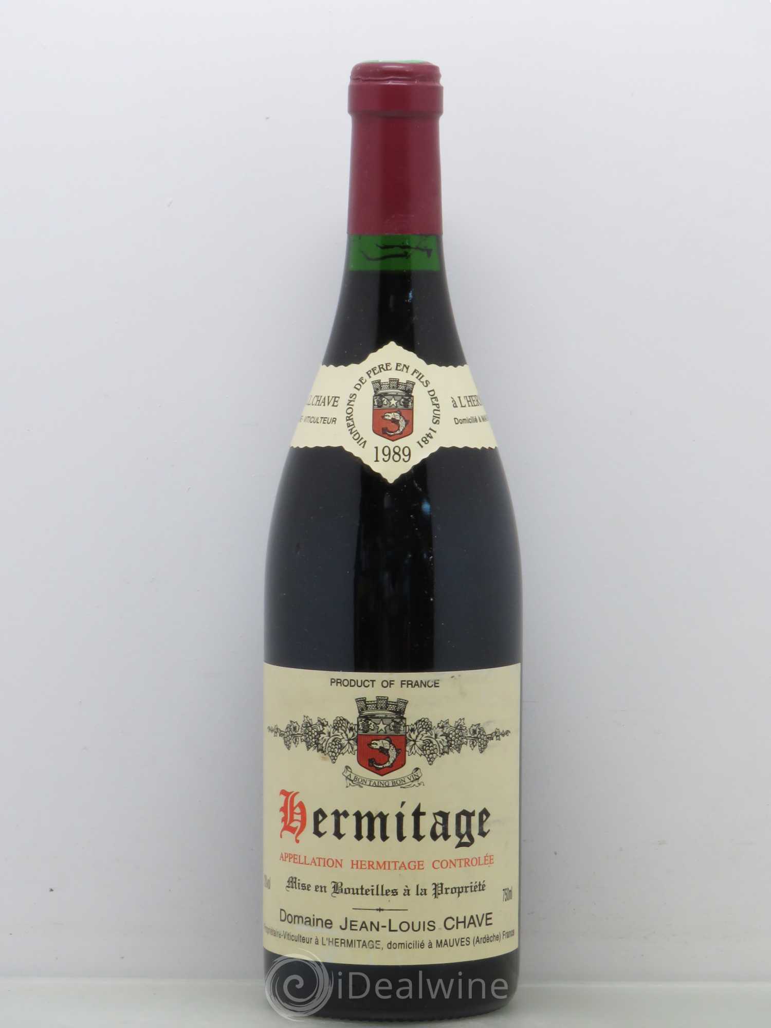Hermitage Jean-Louis Chave 1989 - Lot de 1 bouteille - 0
