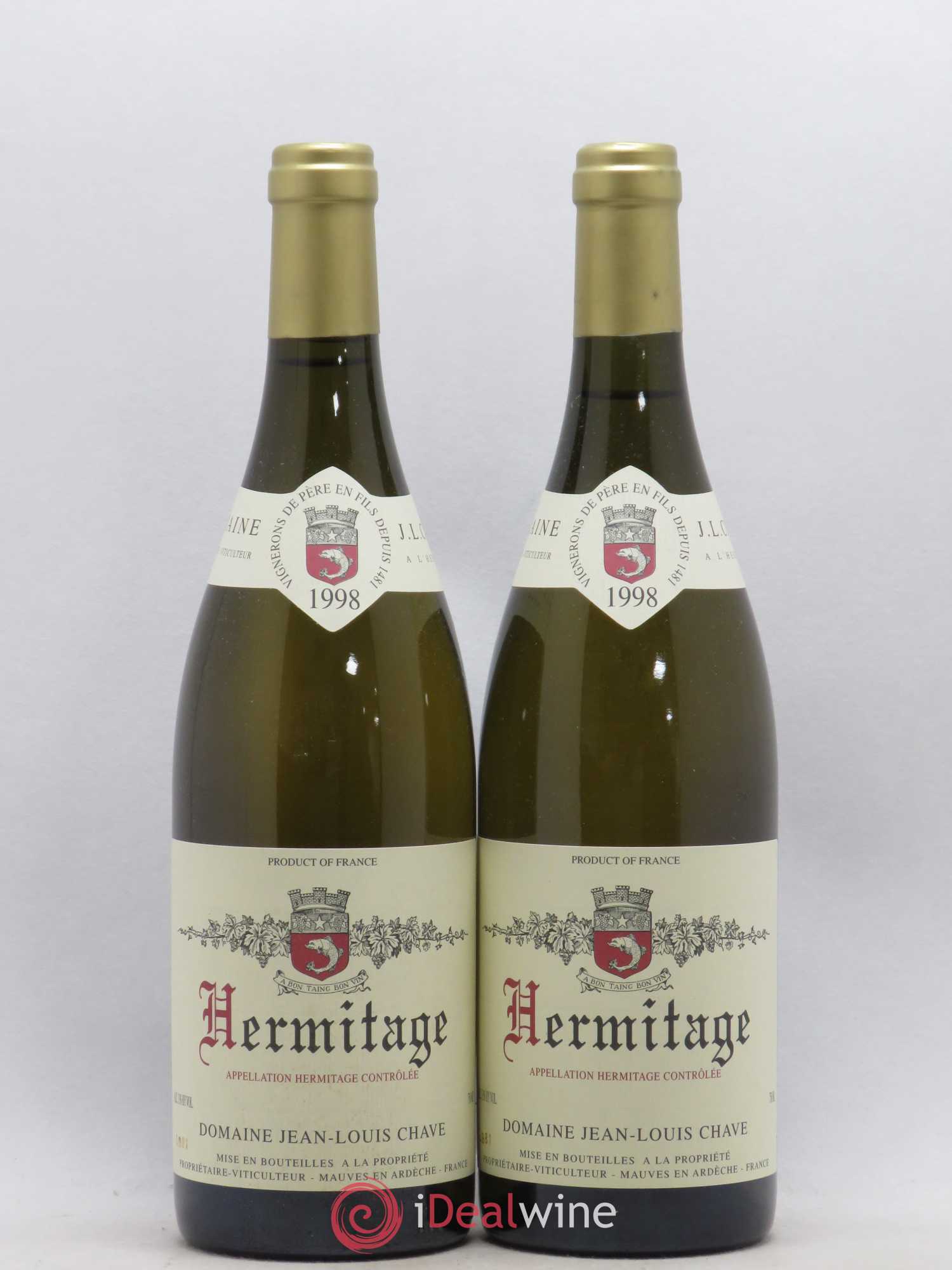 Hermitage Jean-Louis Chave 1998 - Lot de 2 bouteilles - 0