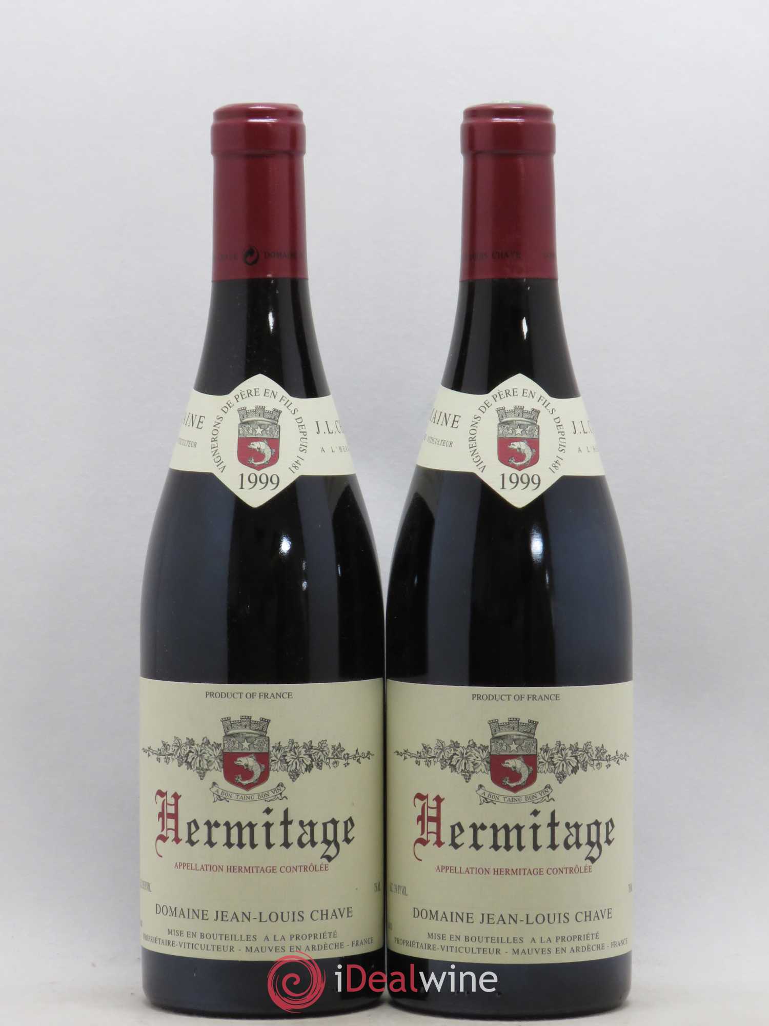 Hermitage Jean-Louis Chave 1999 - Lot de 2 bouteilles - 0