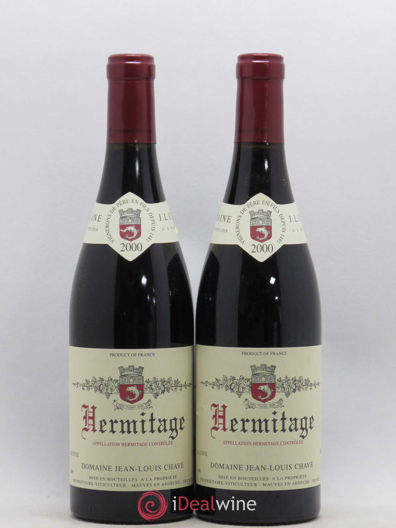 Hermitage Jean-Louis Chave 2000 - Lot de 2 bouteilles - 0