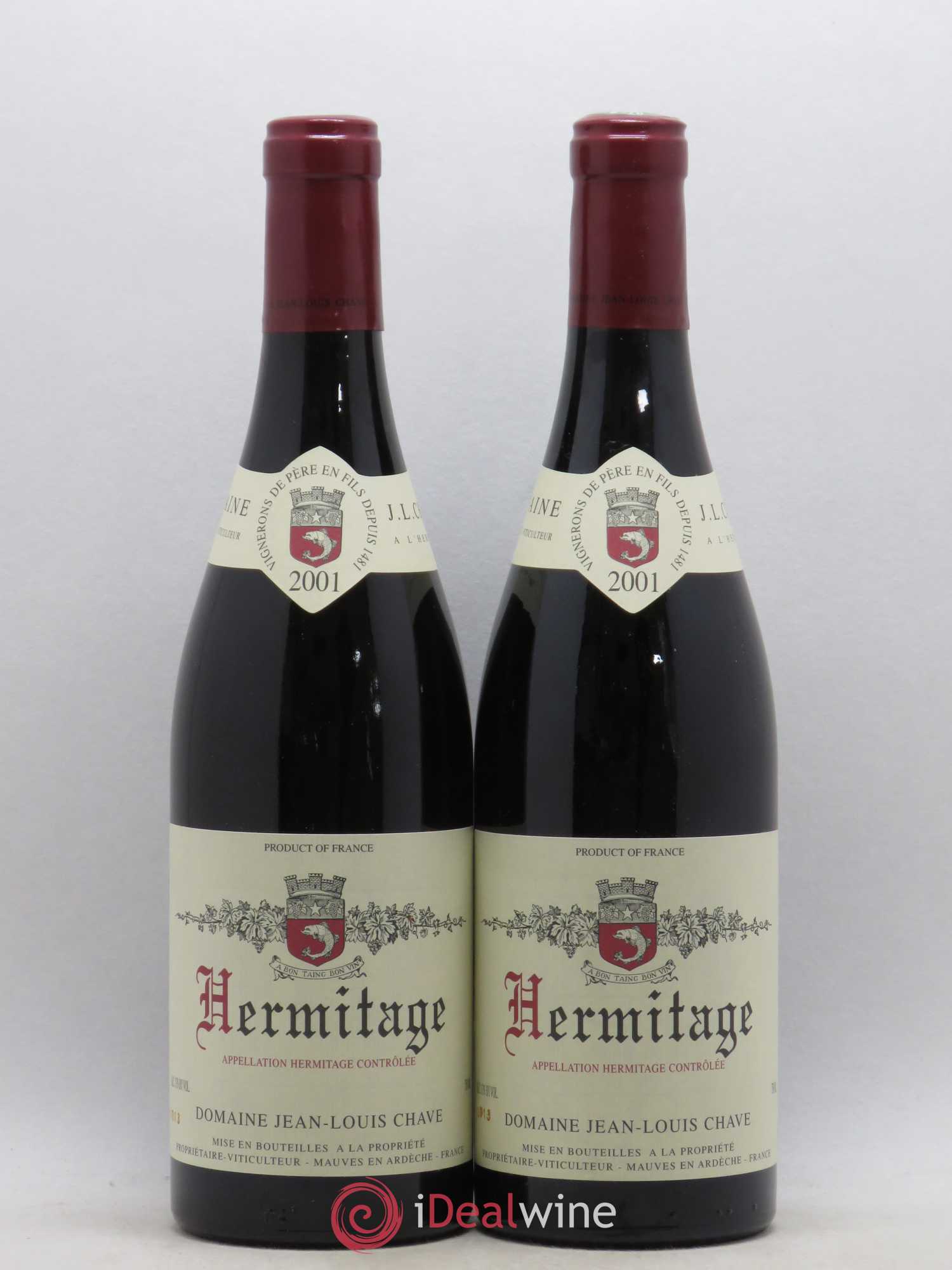 Hermitage Jean-Louis Chave 2001 - Lot de 2 bouteilles - 0