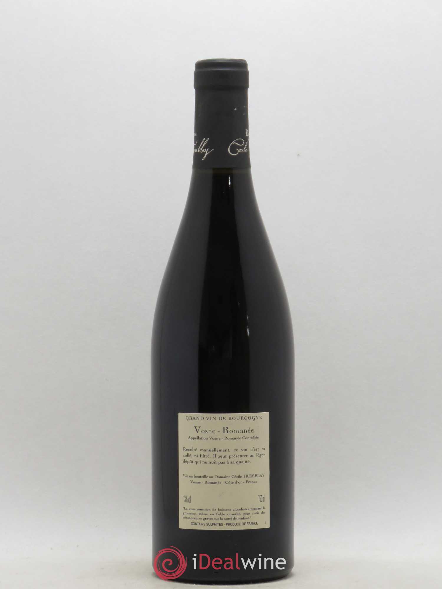 Vosne-Romanée Vieilles Vignes Cécile Tremblay 2010 - Lot de 1 bouteille - 1
